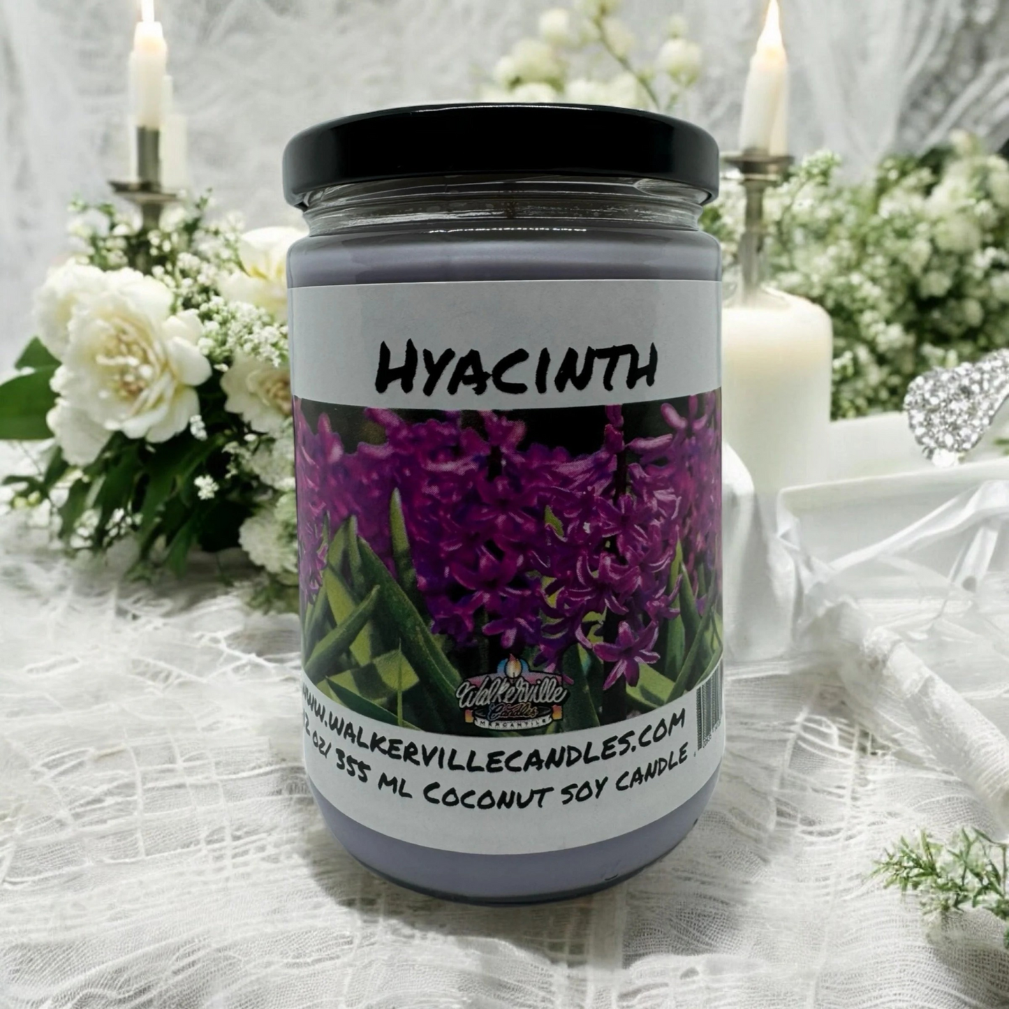 Hyacinth 100% Coconut Soy Eco-friendly 12 oz Candle