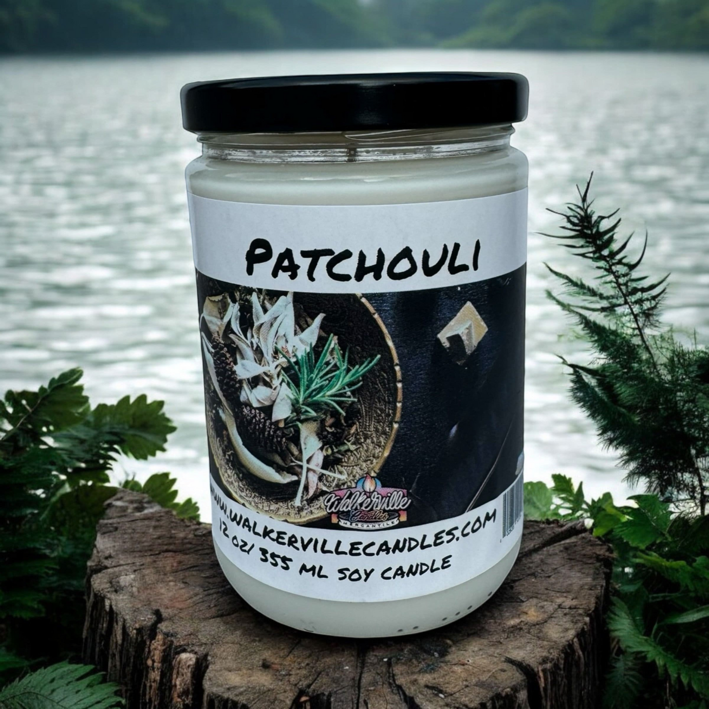 Patchouli 100% Coconut Soy Eco-friendly 12 oz Candle Wook Wick