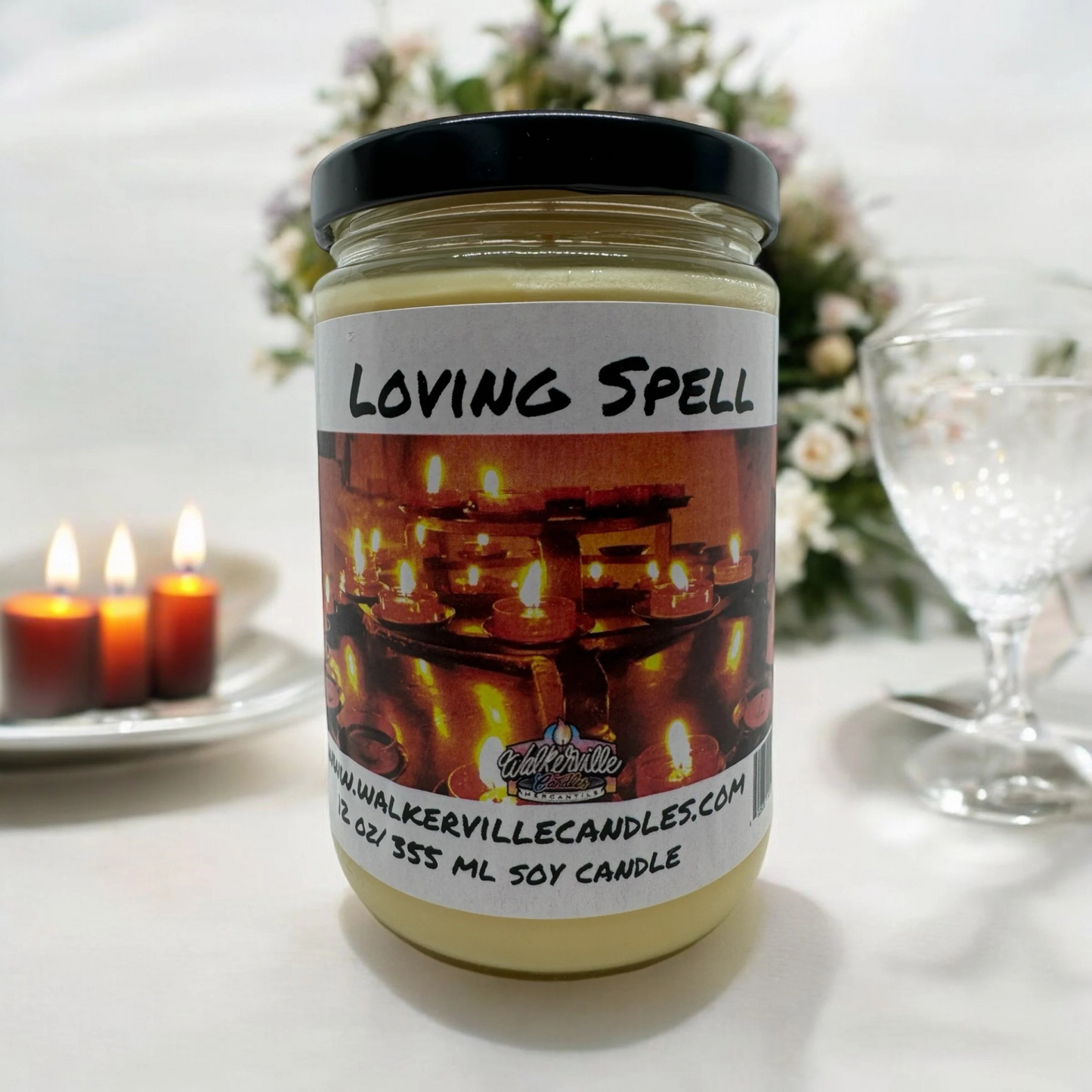 Loving Spell 100% Coconut Soy Eco-friendly 12 oz Candle Wood Wick
