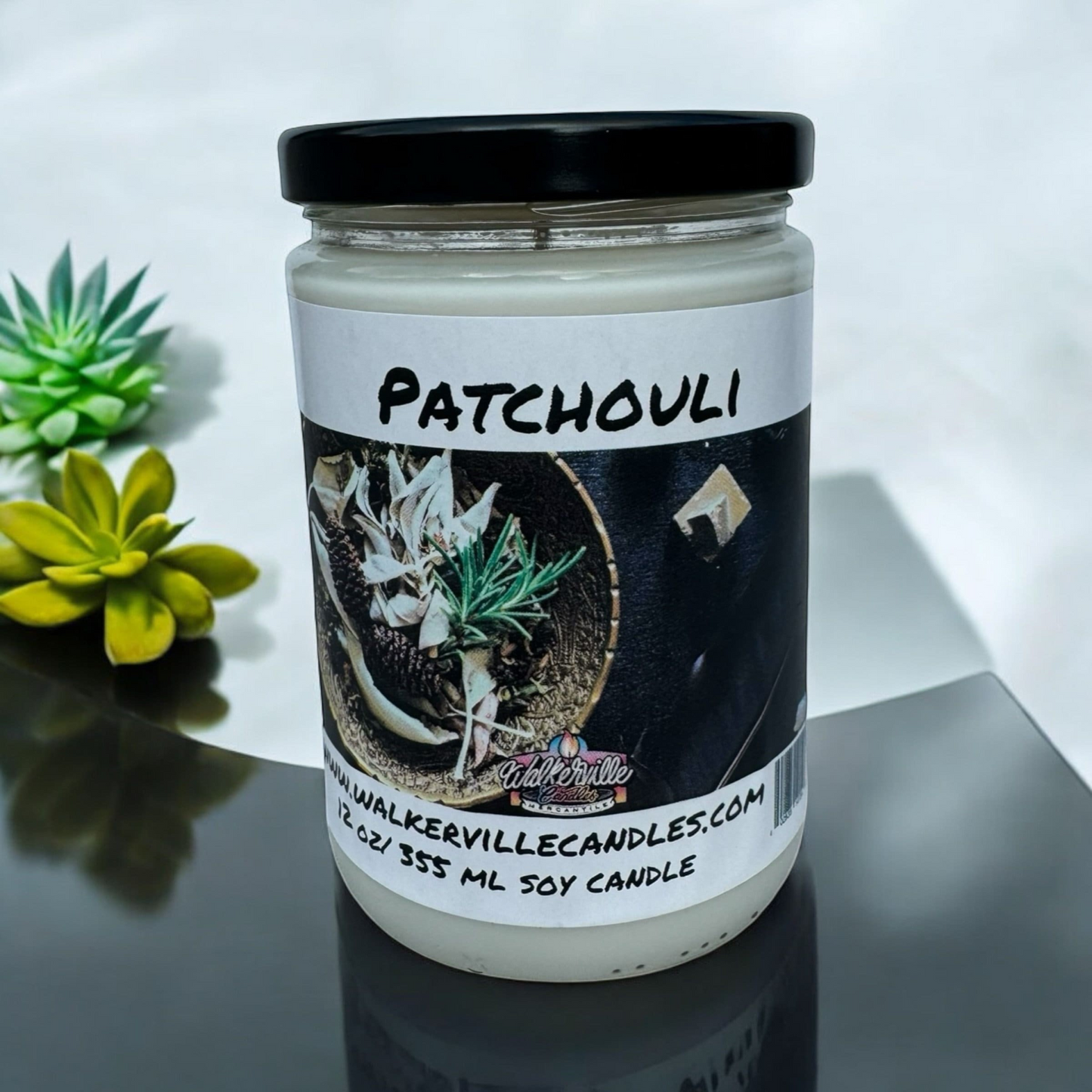 Patchouli 100% Coconut Soy Eco-friendly 12 oz Candle Wook Wick