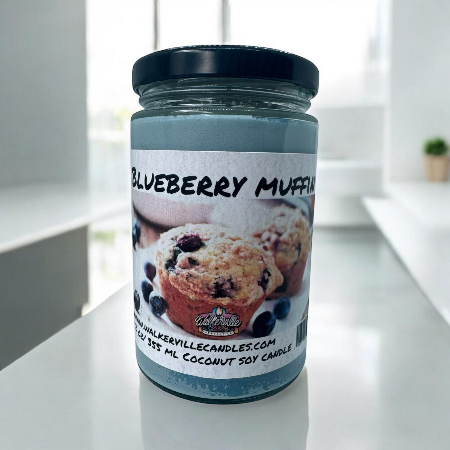 Blueberry Muffin 100% Coconut Soy Eco-friendly 12 oz Candle Wood Wick