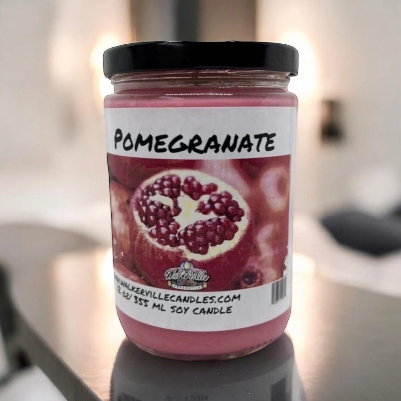Pomegranate 100% Coconut Soy Eco-friendly 12 oz Candle