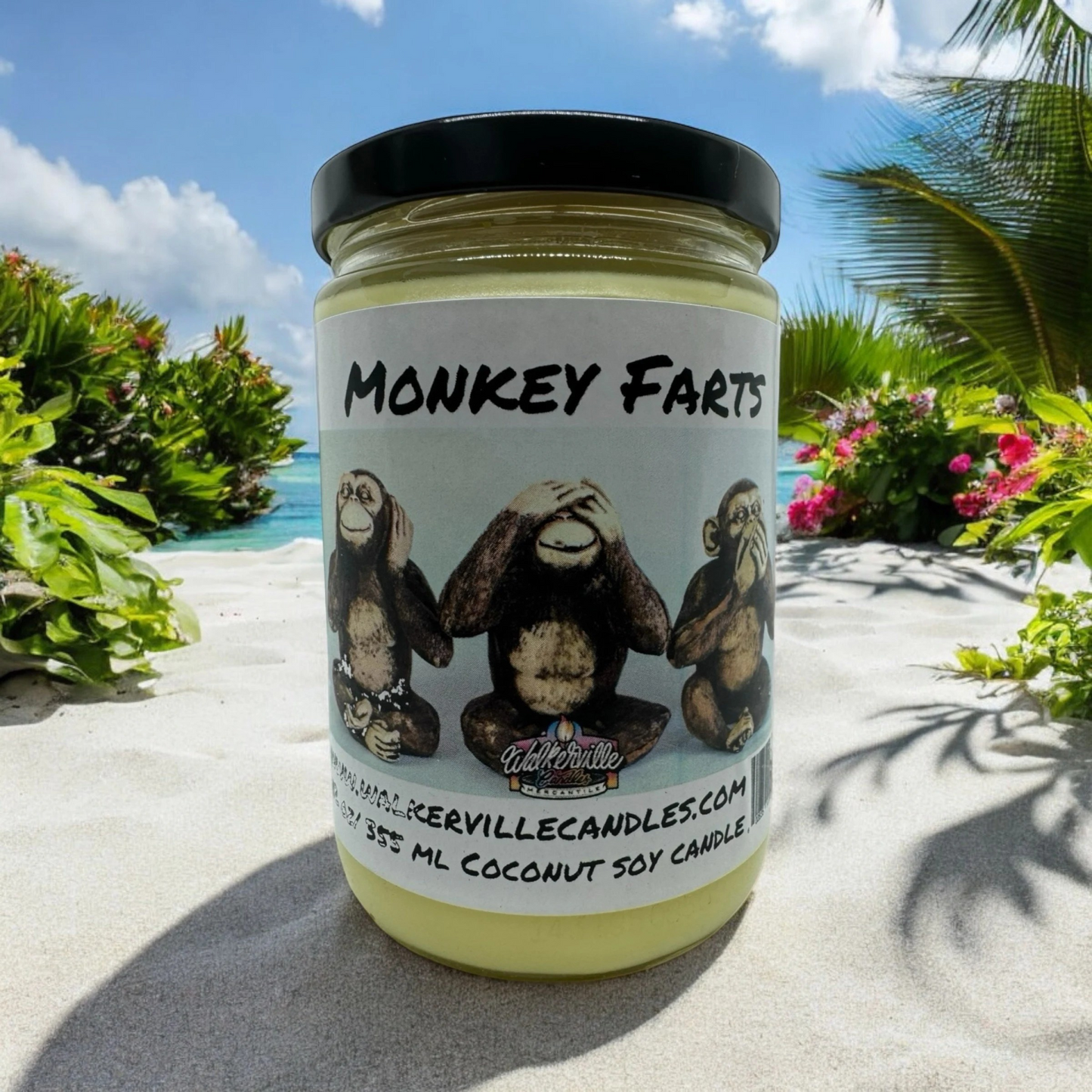 Monkey Farts 100% Coconut Soy Eco-friendly 12 oz Candle