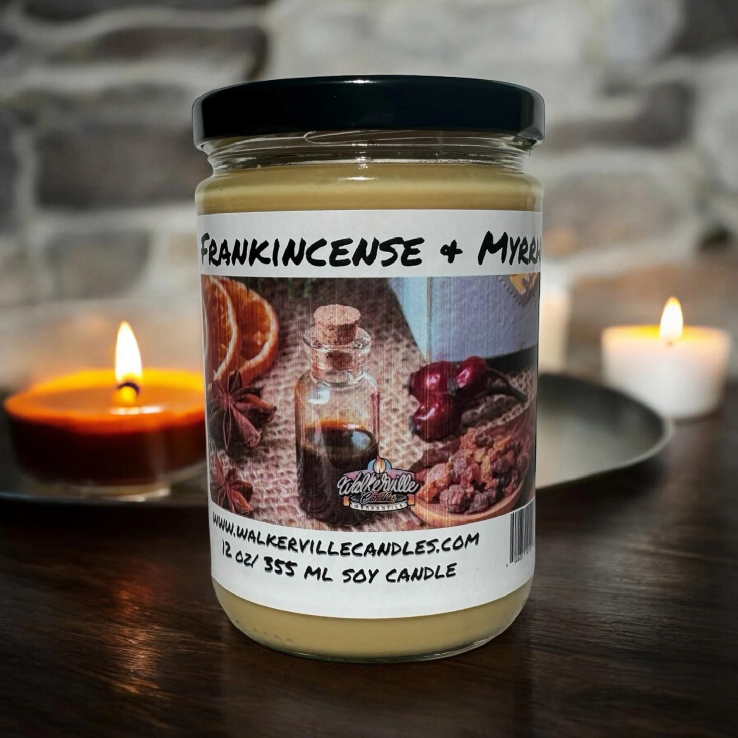 Frankincense & Myrrh 100% Coconut Soy Eco-friendly 12 oz Candle