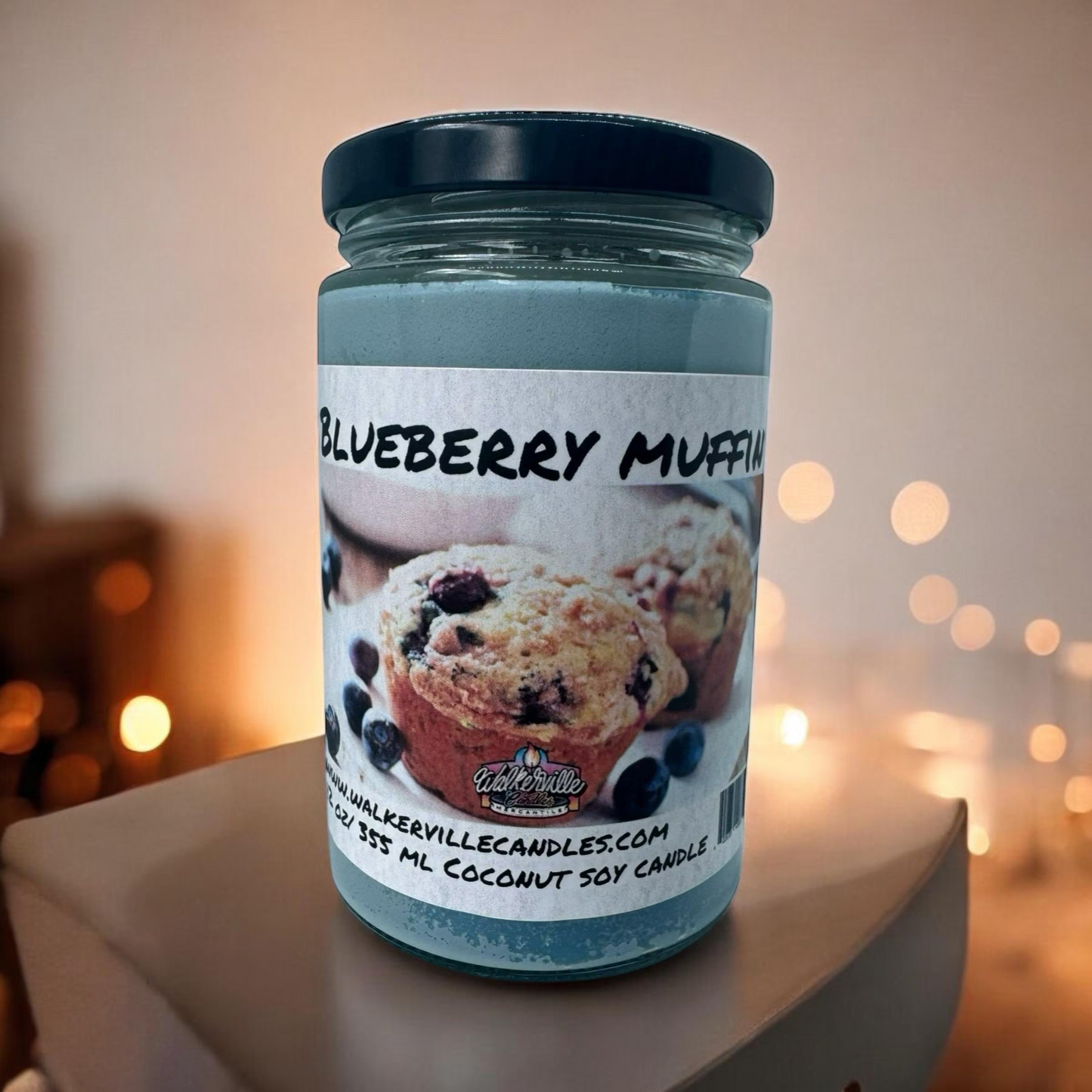 Blueberry Muffin 100% Coconut Soy Eco-friendly 12 oz Candle Wood Wick
