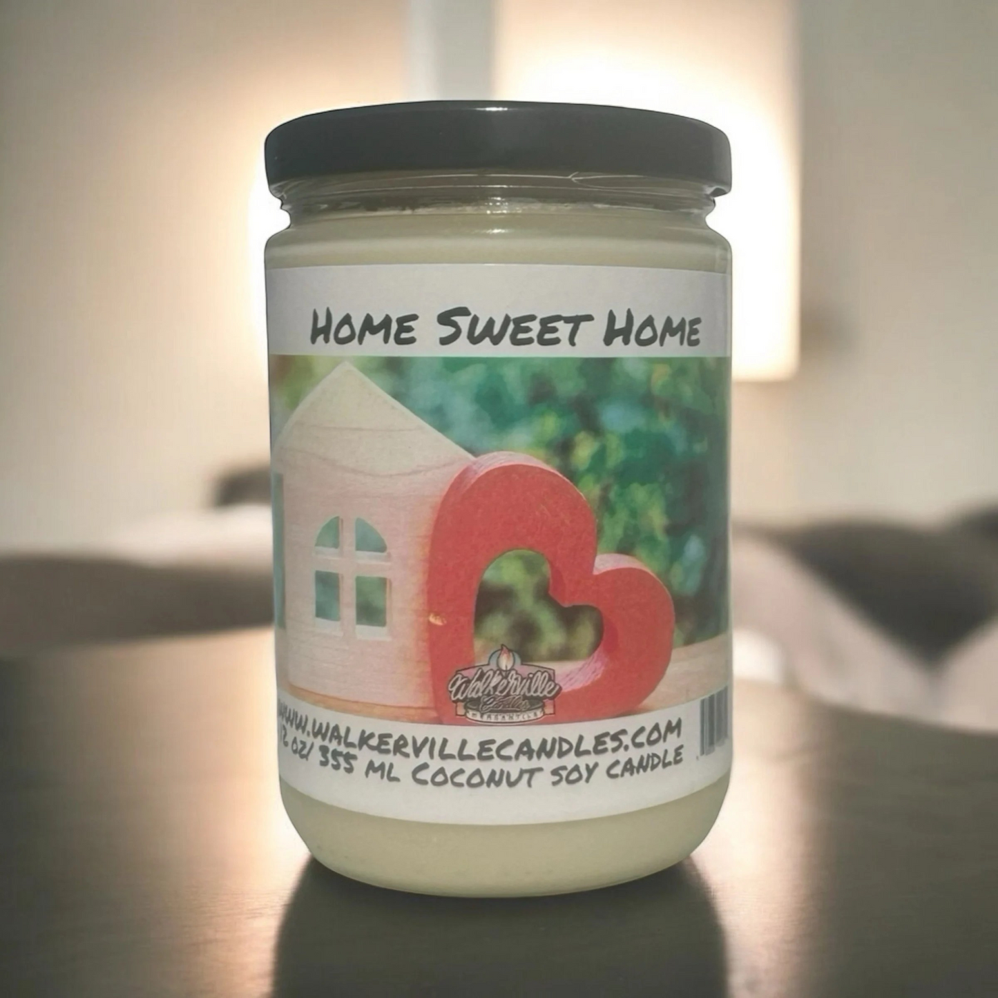 Home Sweet Home 100% Coconut Soy Eco-friendly 12 oz Candle Wood Wick