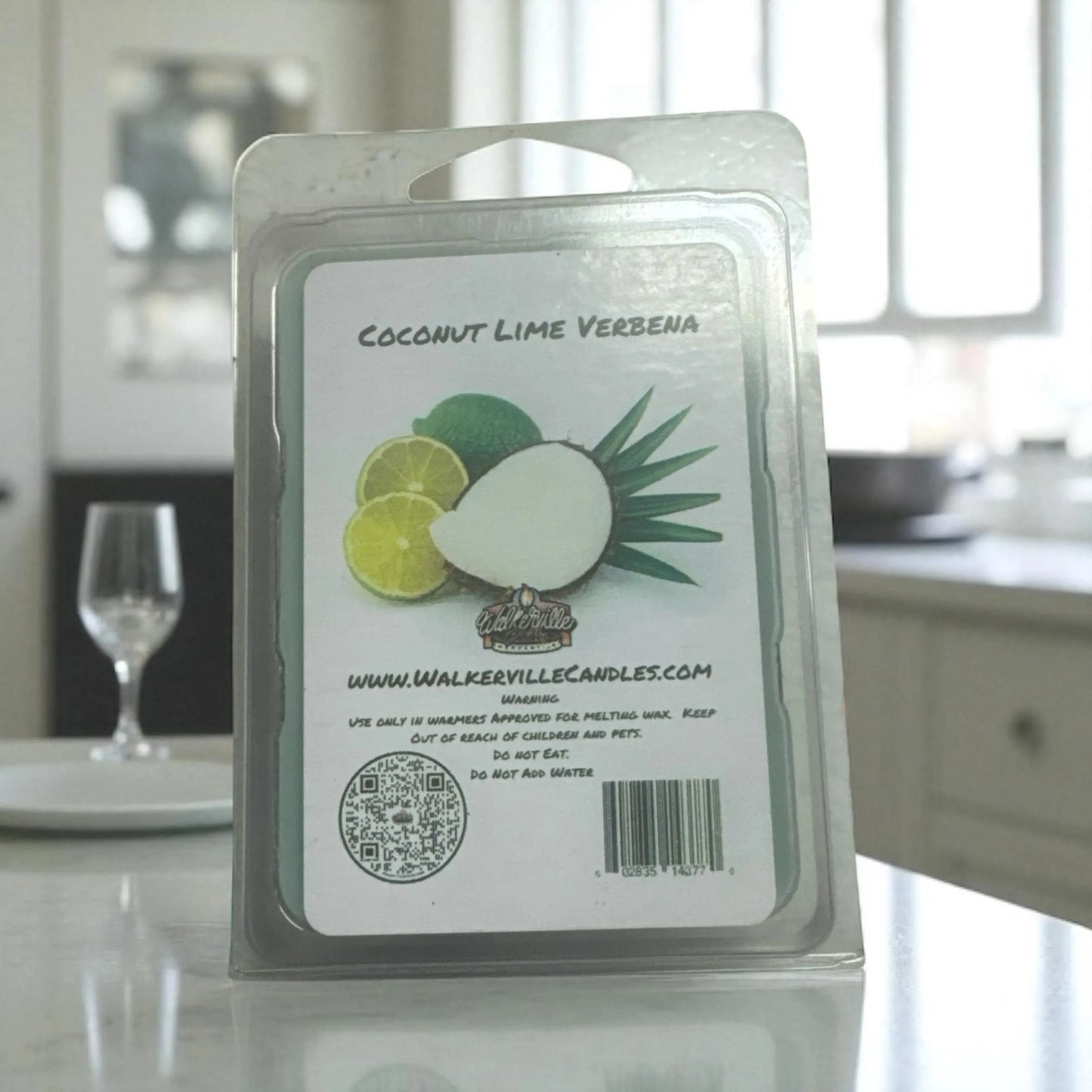 Coconut Lime Verbena Vegan Soy wax, Hand-poured, Eco-friendly Fruity Floral Wax Melt