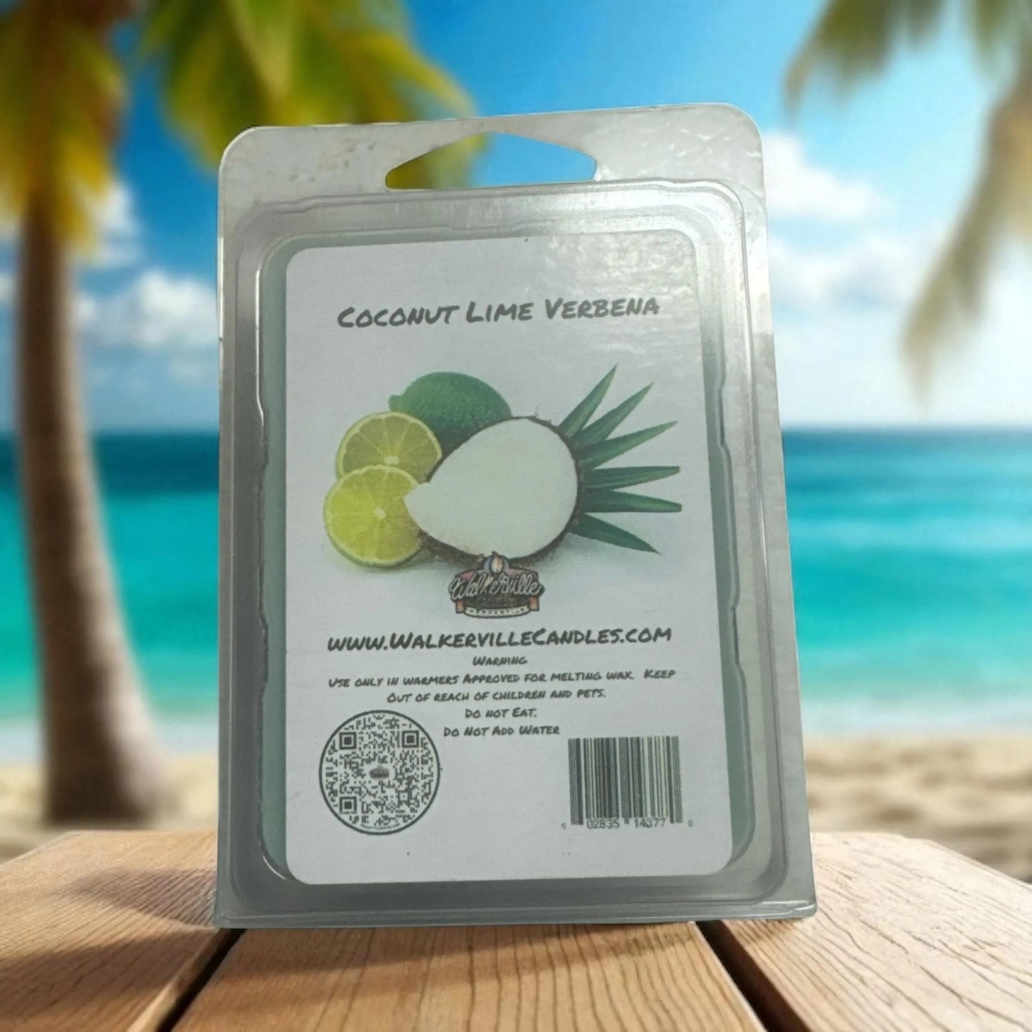 Coconut Lime Verbena Vegan Soy wax, Hand-poured, Eco-friendly Fruity Floral Wax Melt