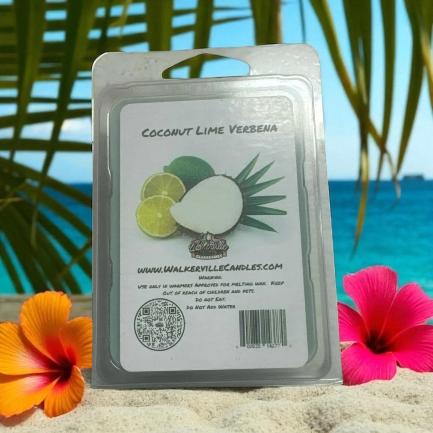 Coconut Lime Verbena Vegan Soy wax, Hand-poured, Eco-friendly Fruity Floral Wax Melt