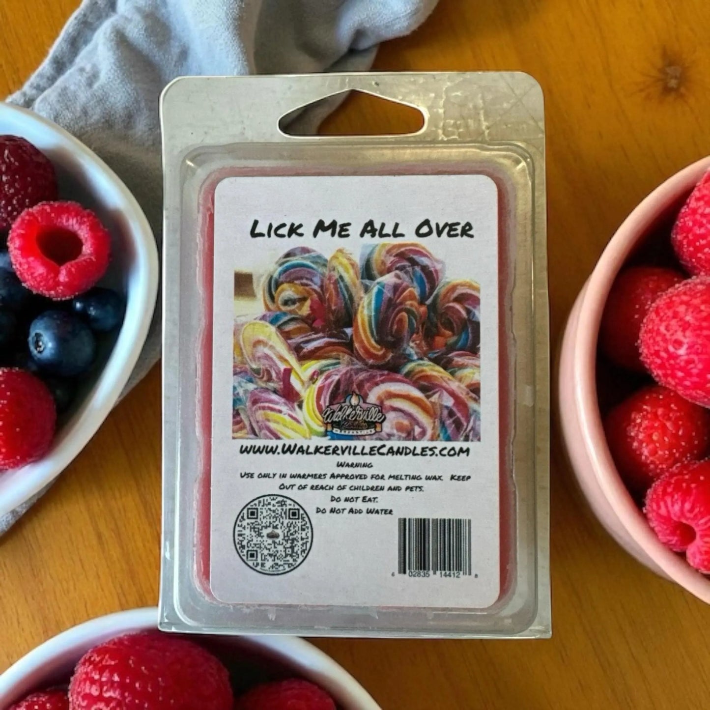 Lick Me All Over Vegan Soy wax, Hand-poured, Eco-friendly Fruity Floral Wax Melt