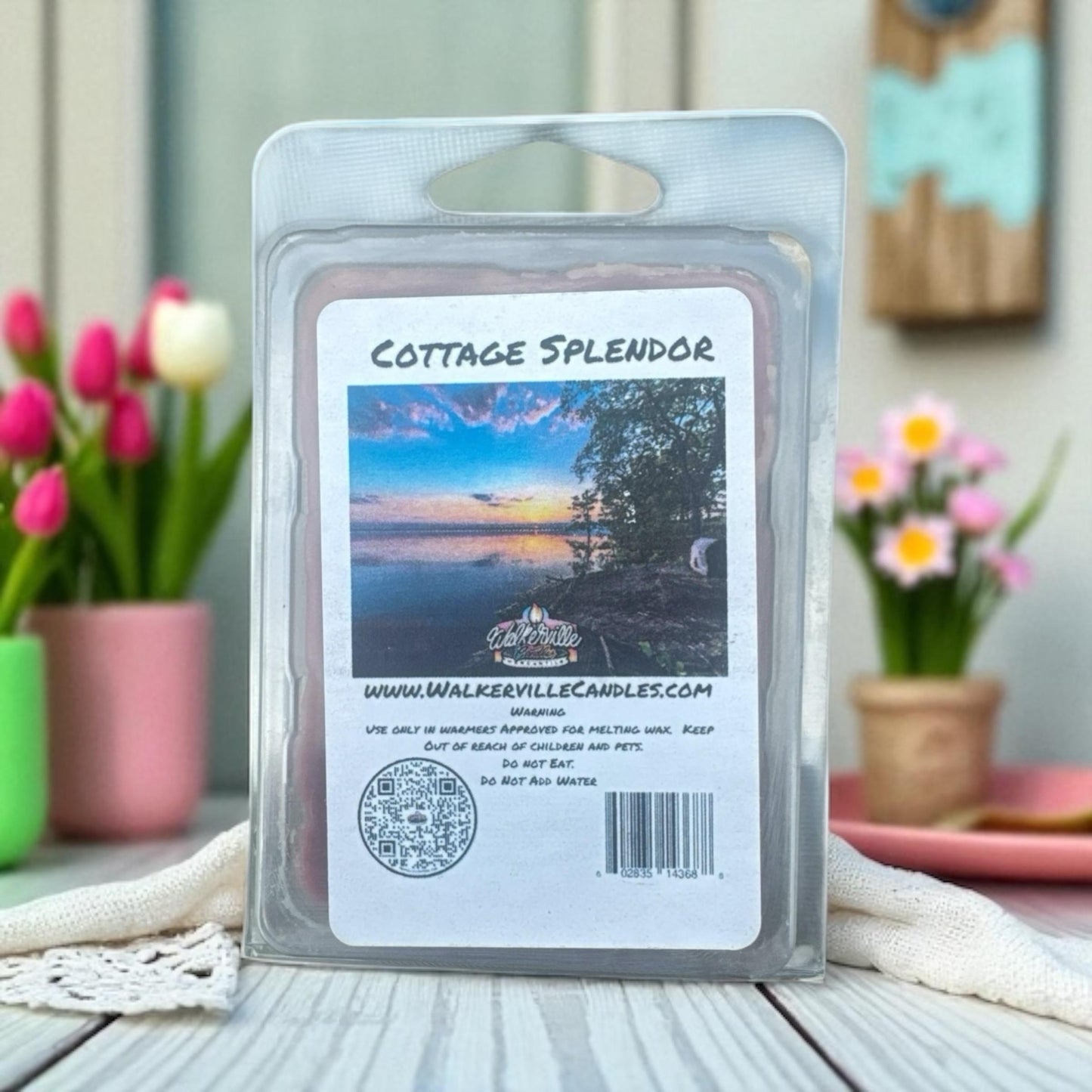 Cottage Splendor Vegan Soy wax, Hand-poured, Eco-friendly Fruity Woodsy Clean Wax Melt