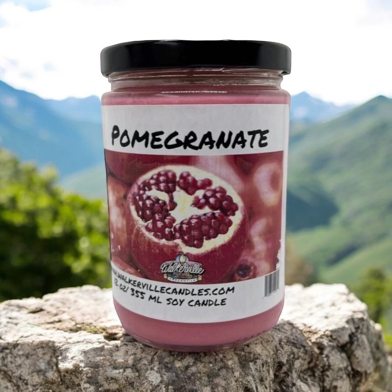 Pomegranate 100% Coconut Soy Eco-friendly 12 oz Candle
