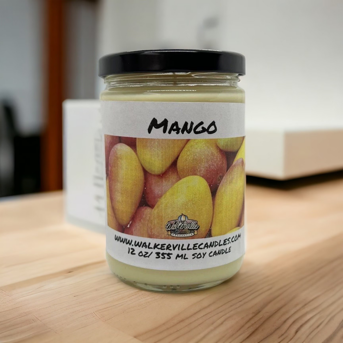 Mango 100% Coconut Soy Eco-friendly 12 oz Candle Wood Wick