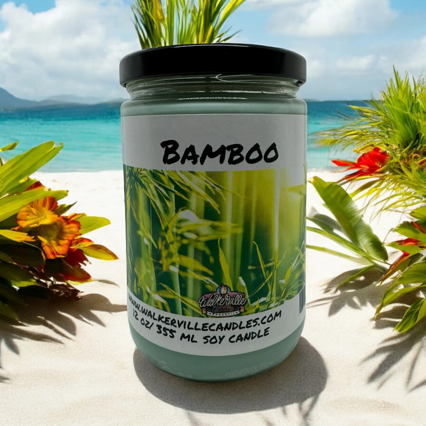 Bamboo 100% Coconut Soy Eco-friendly 12 oz Candle