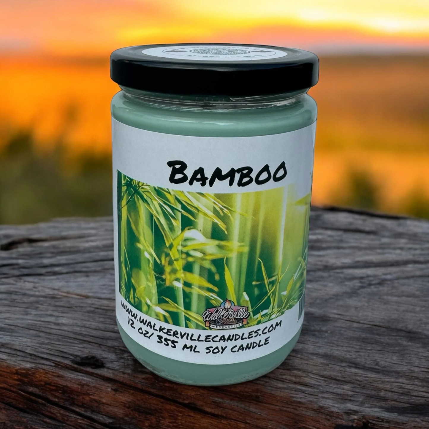 Bamboo 100% Coconut Soy Eco-friendly 12 oz Candle