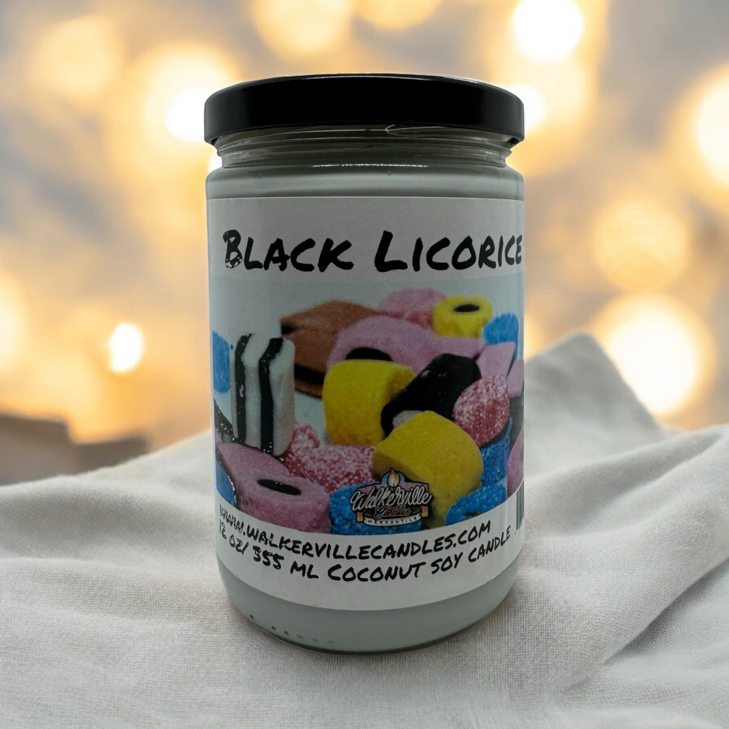Black Licorice 100% Coconut Soy Eco-friendly 12 oz Candle Wood Wick