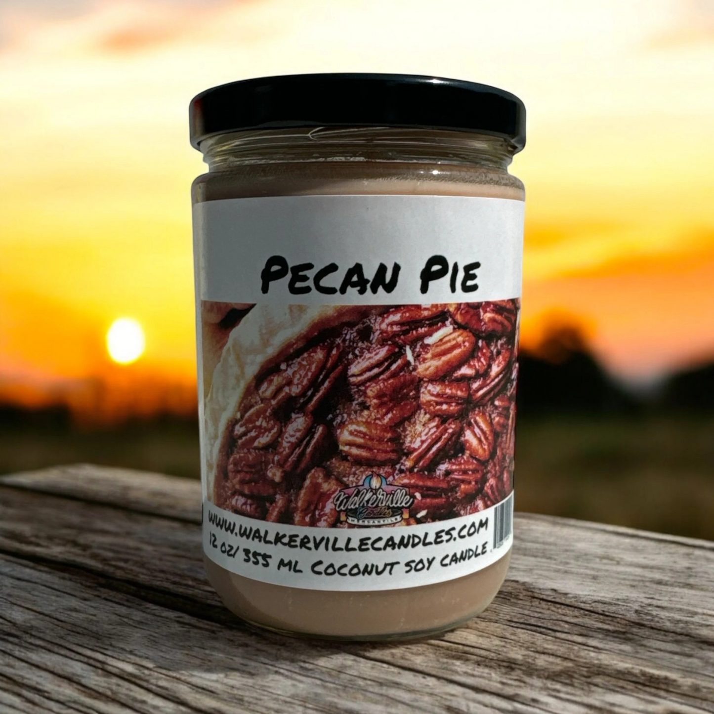 Pecan Pie 100% Coconut Soy Eco-friendly 12 oz Candle Wood Wick
