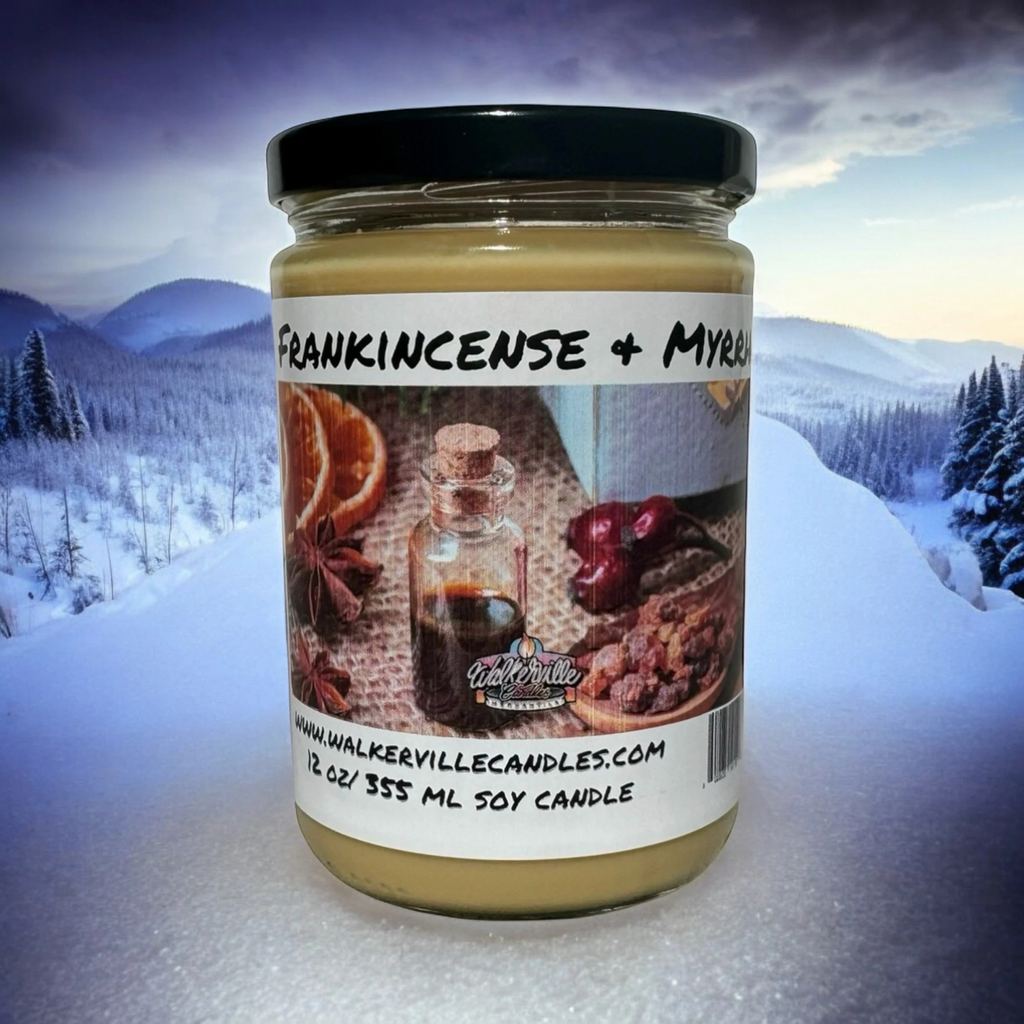 Frankincense & Myrrh 100% Coconut Soy Eco-friendly 12 oz Candle