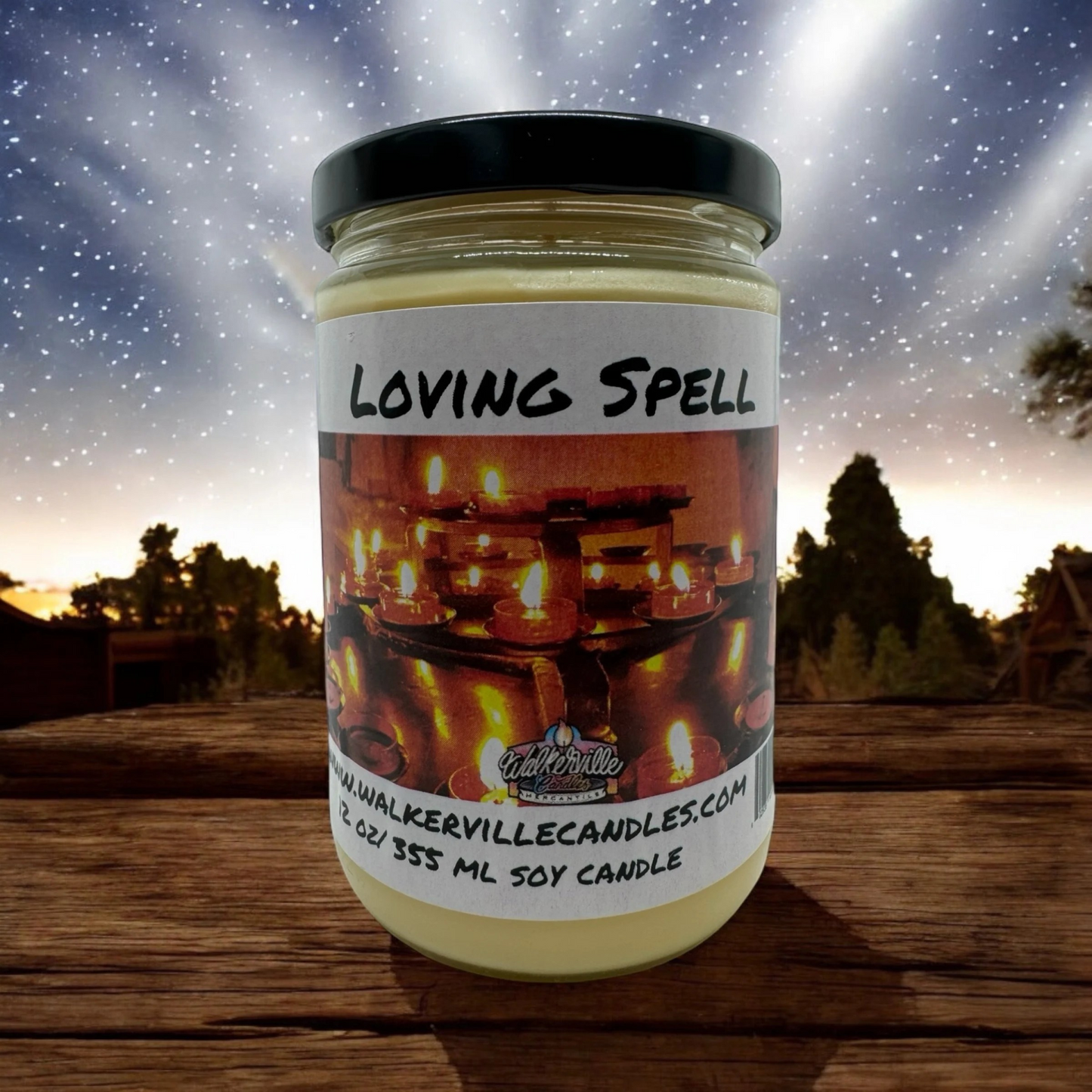 Loving Spell 100% Coconut Soy Eco-friendly 12 oz Candle Wood Wick