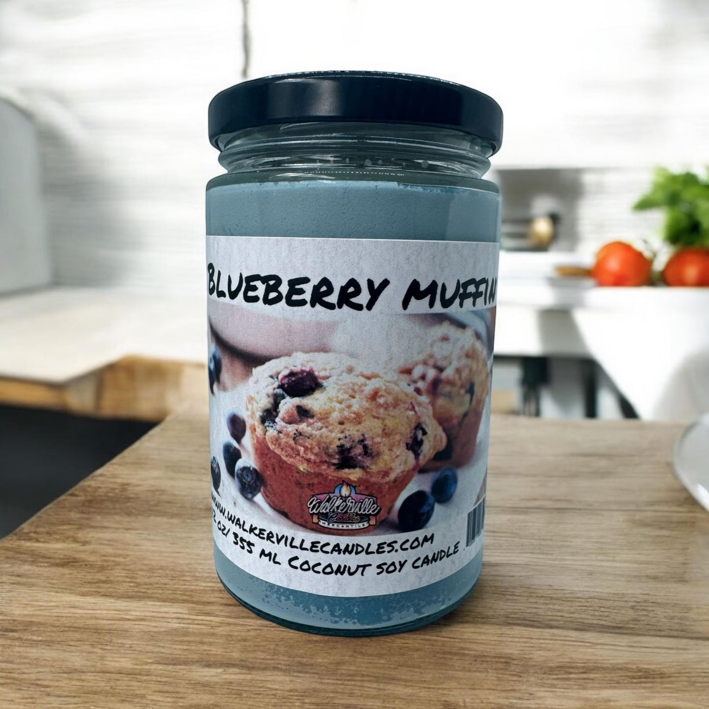 Blueberry Muffin 100% Coconut Soy Eco-friendly 12 oz Candle Wood Wick