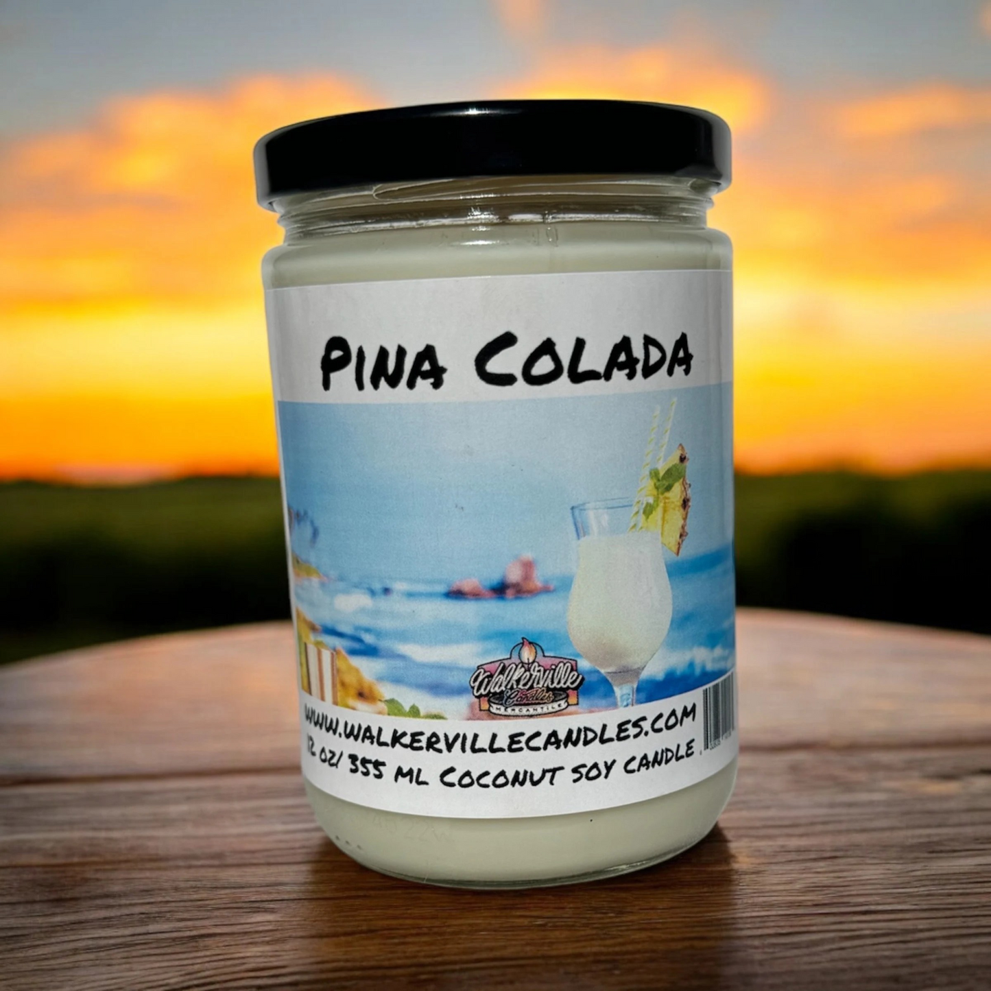 Pina Colada 100% Coconut Soy Eco-friendly 12 oz Candle