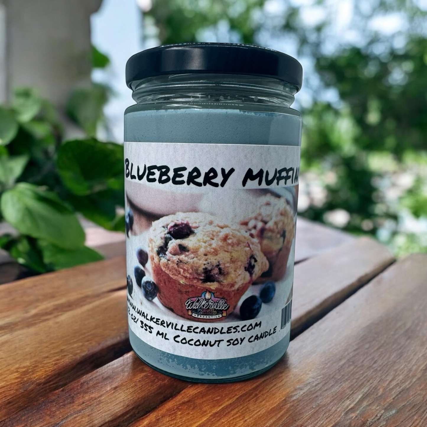 Blueberry Muffin 100% Coconut Soy Eco-friendly 12 oz Candle Wood Wick
