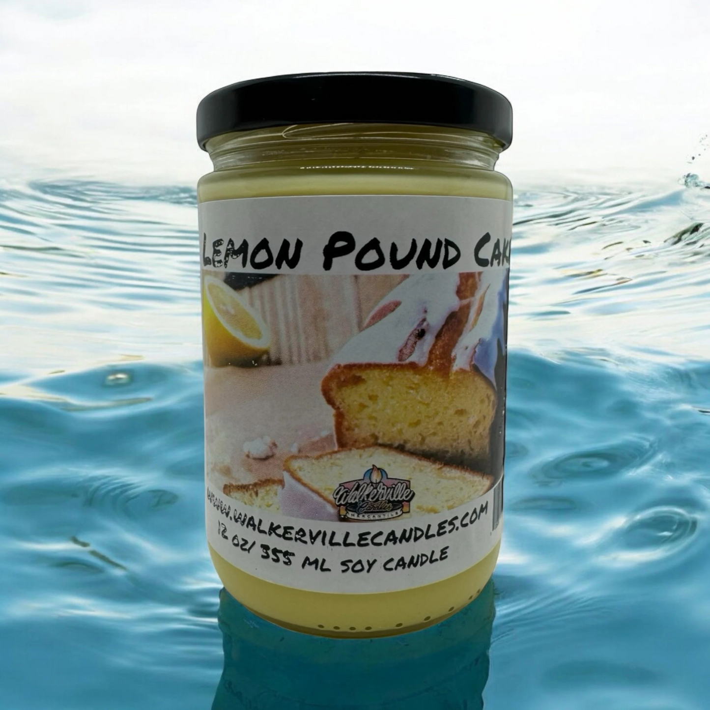 Lemon Pound Cake 100% Coconut Soy Eco-friendly 12 oz Candle