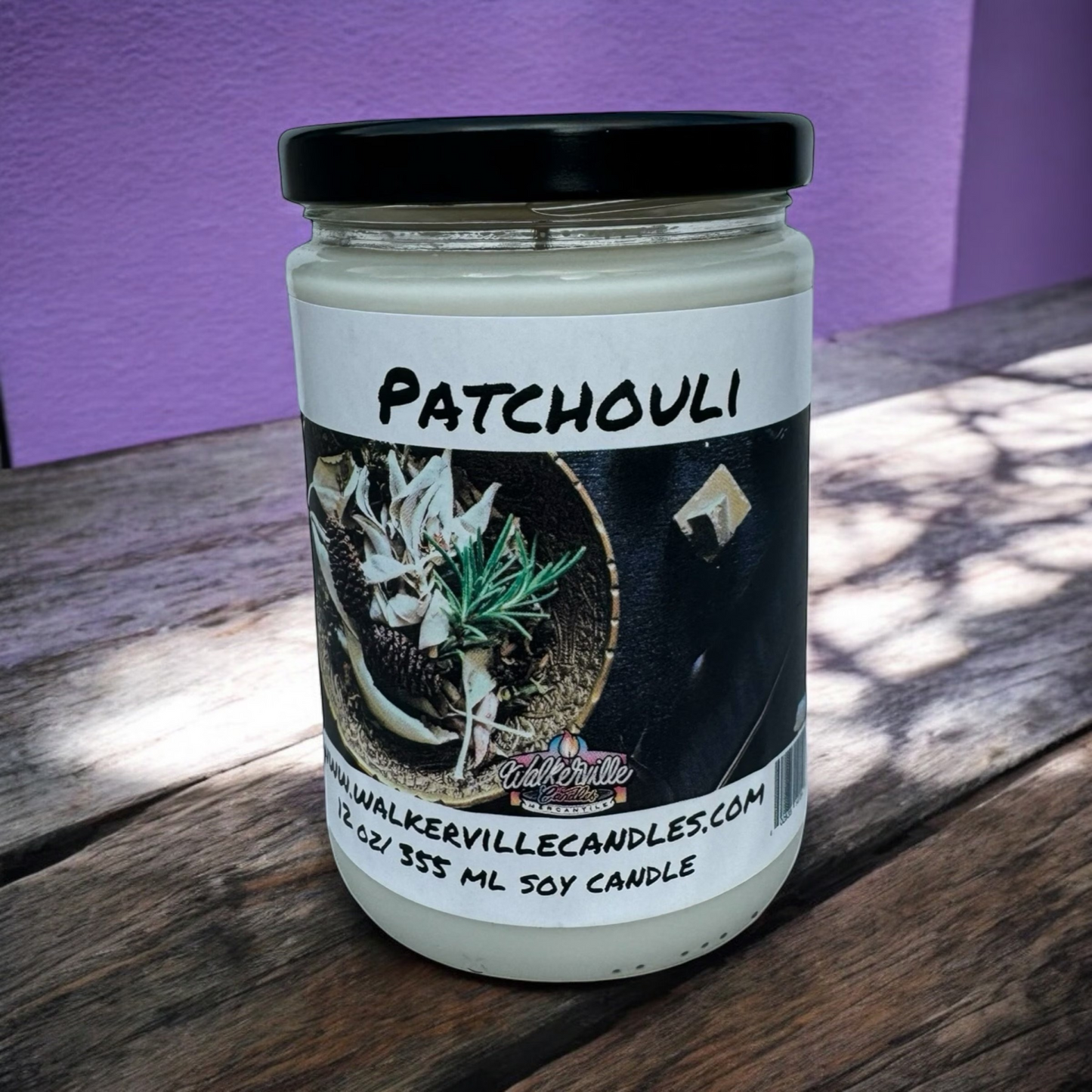 Patchouli 100% Coconut Soy Eco-friendly 12 oz Candle Wook Wick