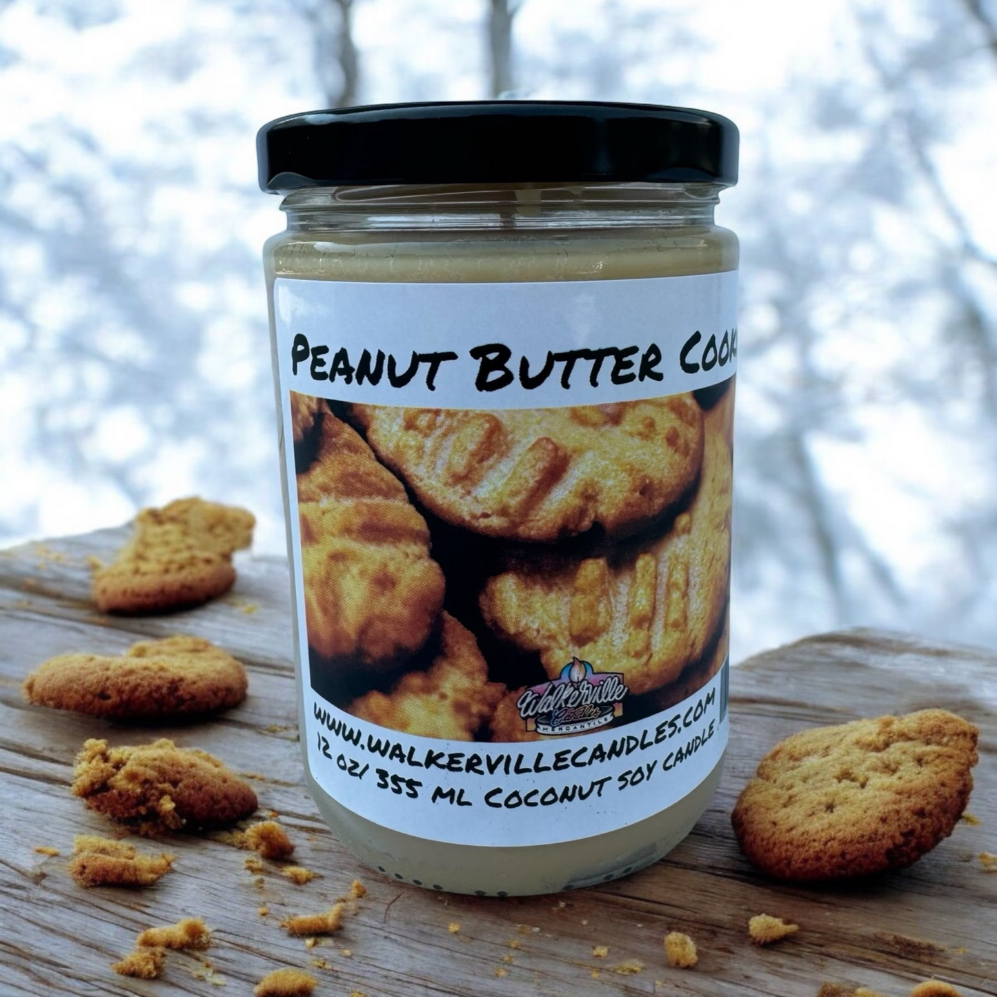 Peanut Butter Cookie 100% Coconut Soy Eco-friendly 12 oz Candle
