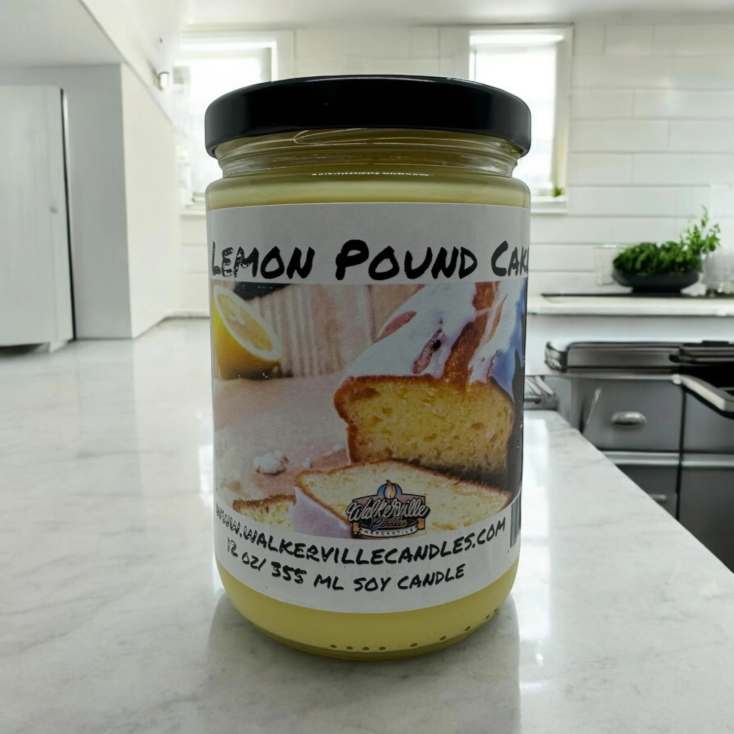 Lemon Pound Cake 100% Coconut Soy Eco-friendly 12 oz Candle