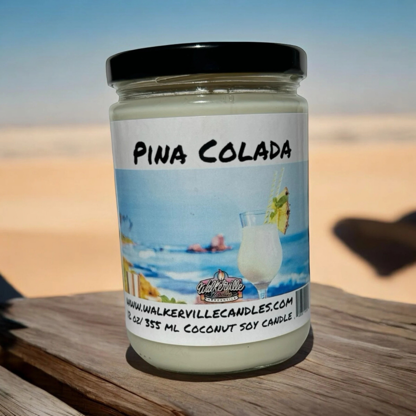 Pina Colada 100% Coconut Soy Eco-friendly 12 oz Candle