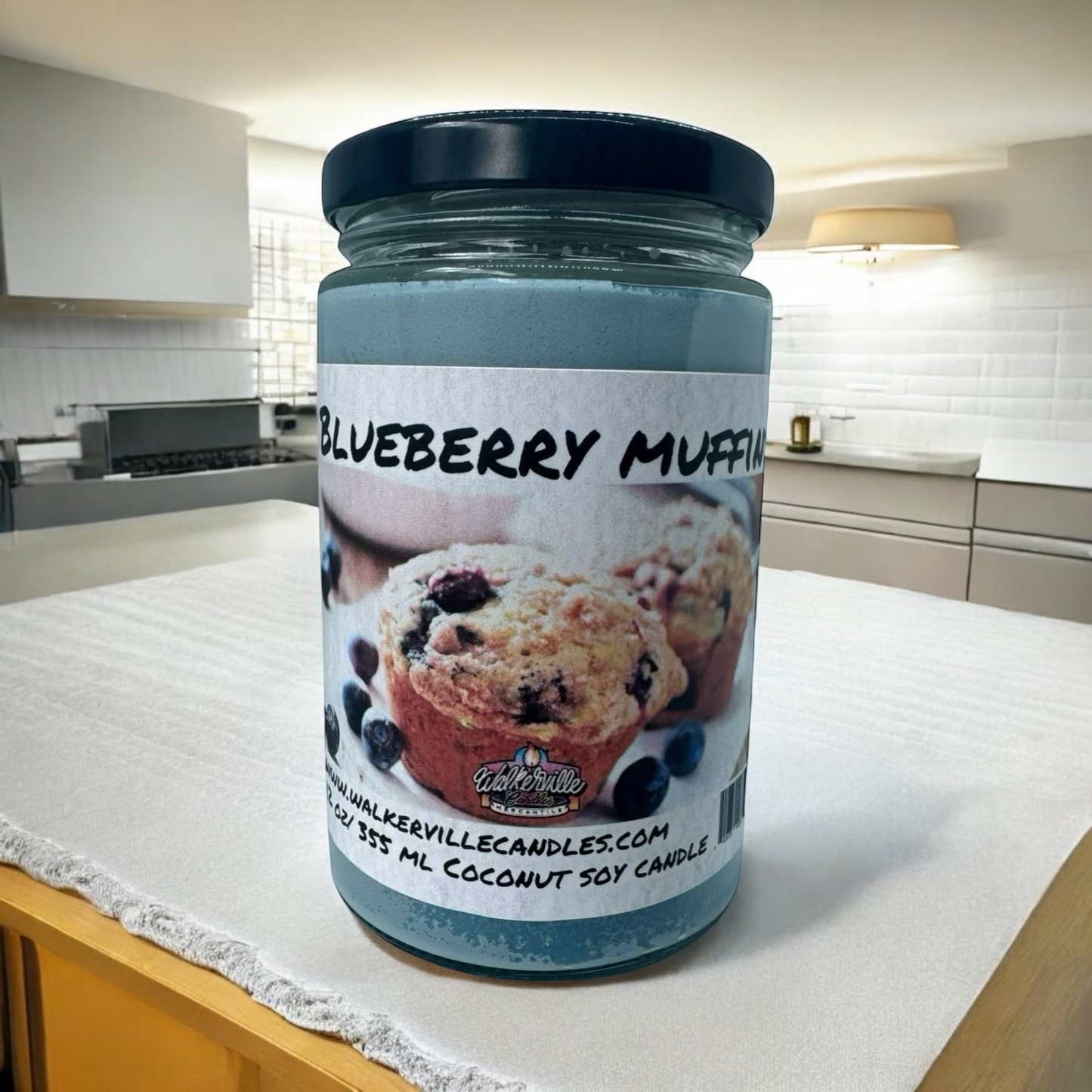 Blueberry Muffin 100% Coconut Soy Eco-friendly 12 oz Candle Wood Wick