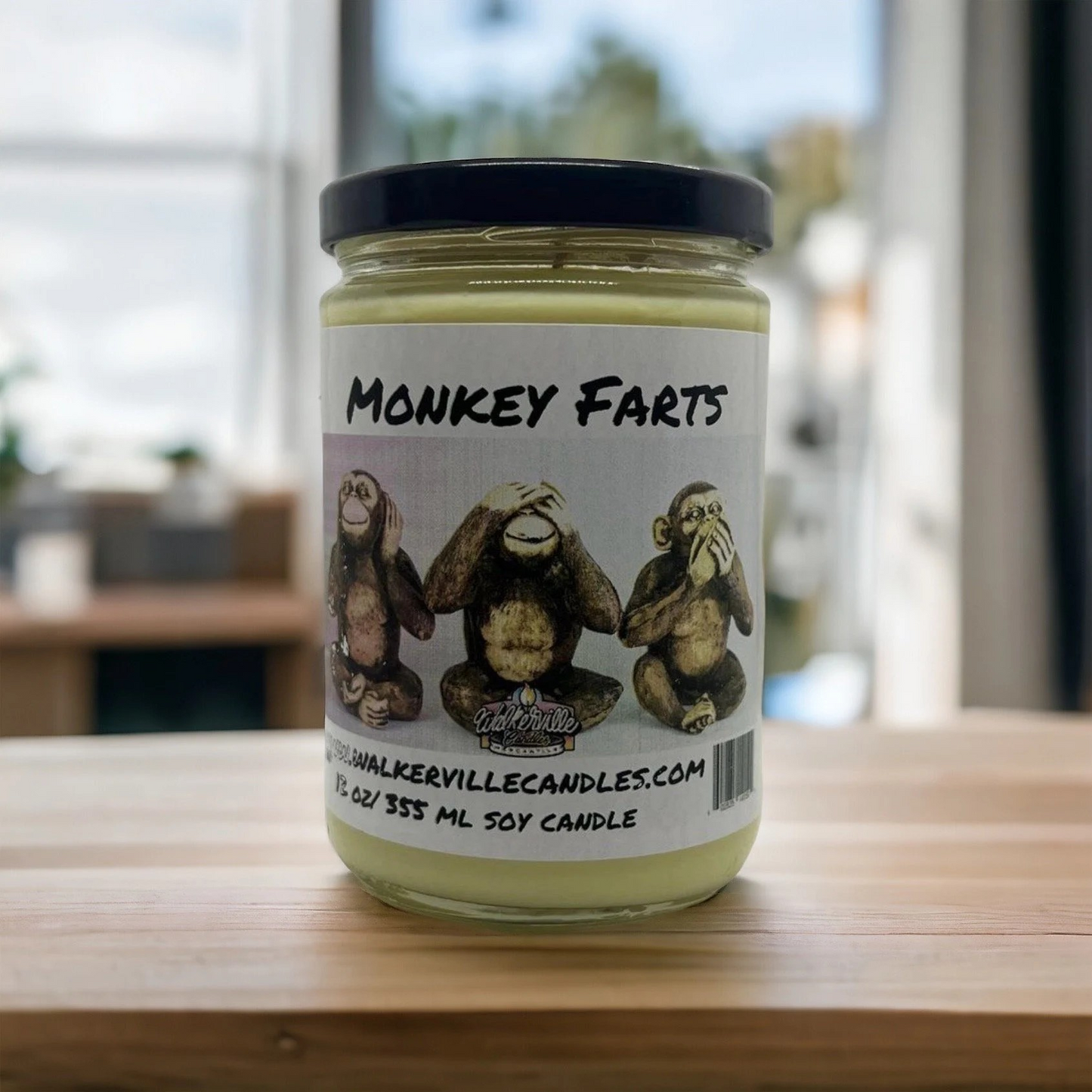 Monkey Farts 100% Coconut Soy Eco-friendly 12 oz Candle