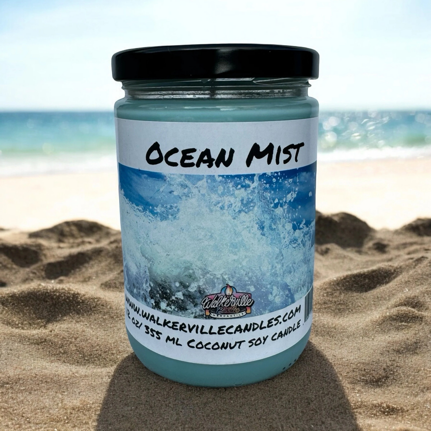 Ocean Mist 100% Coconut Soy Eco-friendly 12 oz Candle