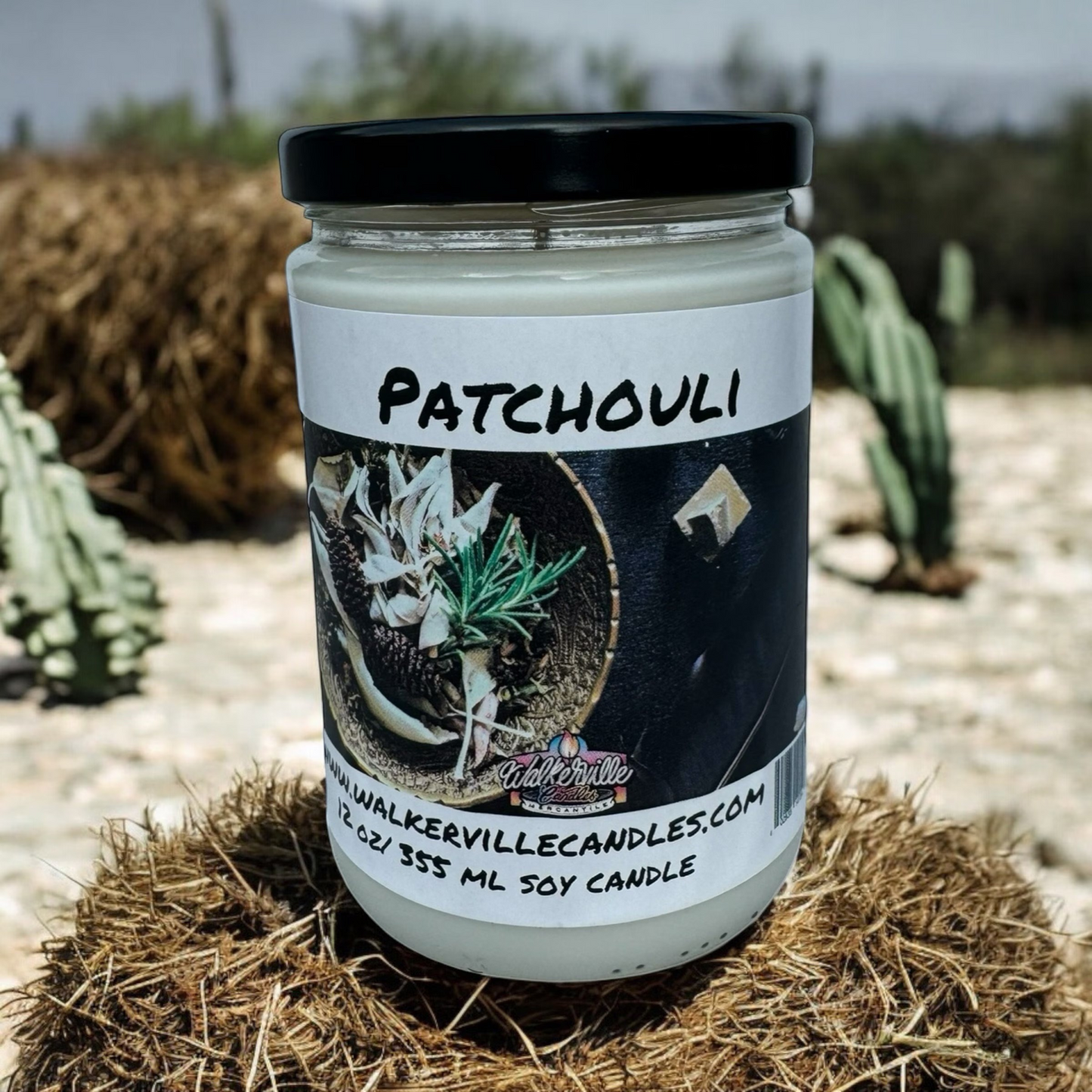 Patchouli 100% Coconut Soy Eco-friendly 12 oz Candle Wook Wick