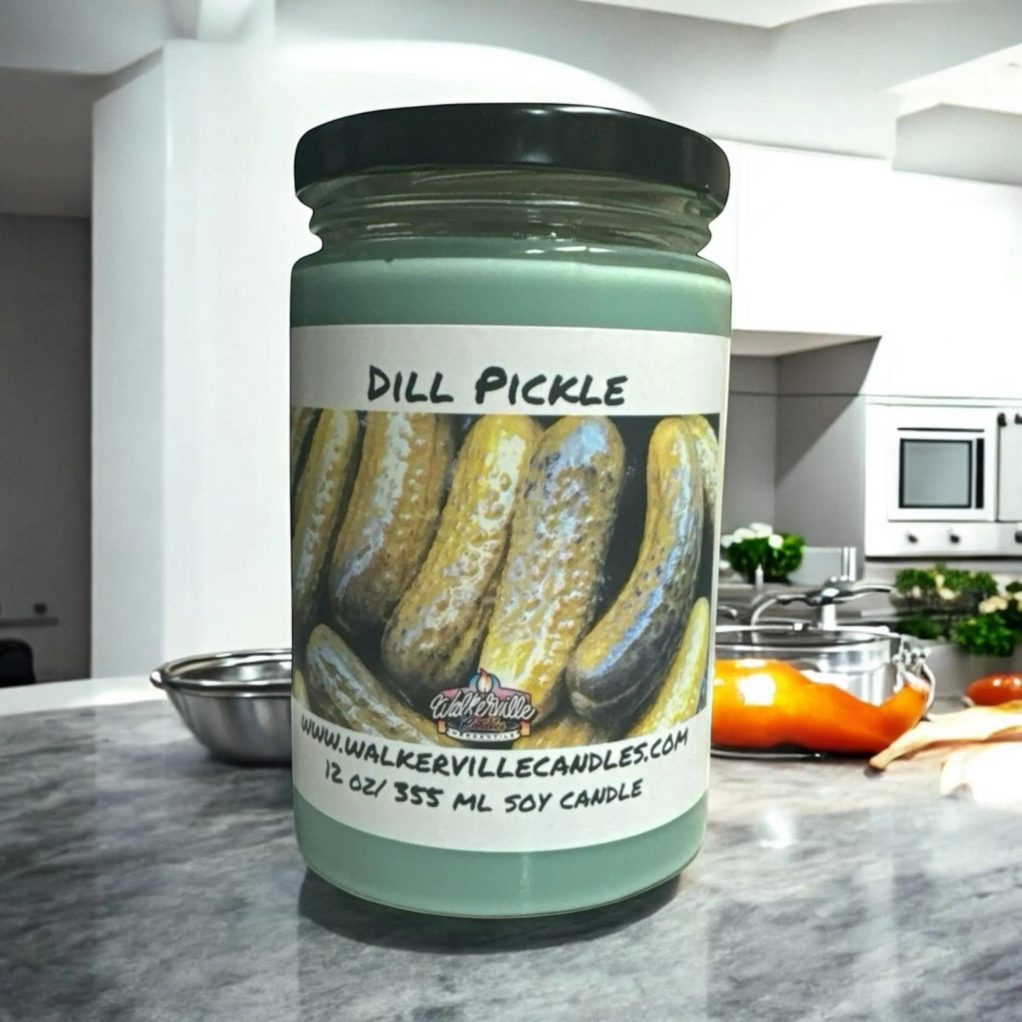 Dill Pickle 100% Coconut Soy Eco-friendly 12 oz Candle Wood Wick