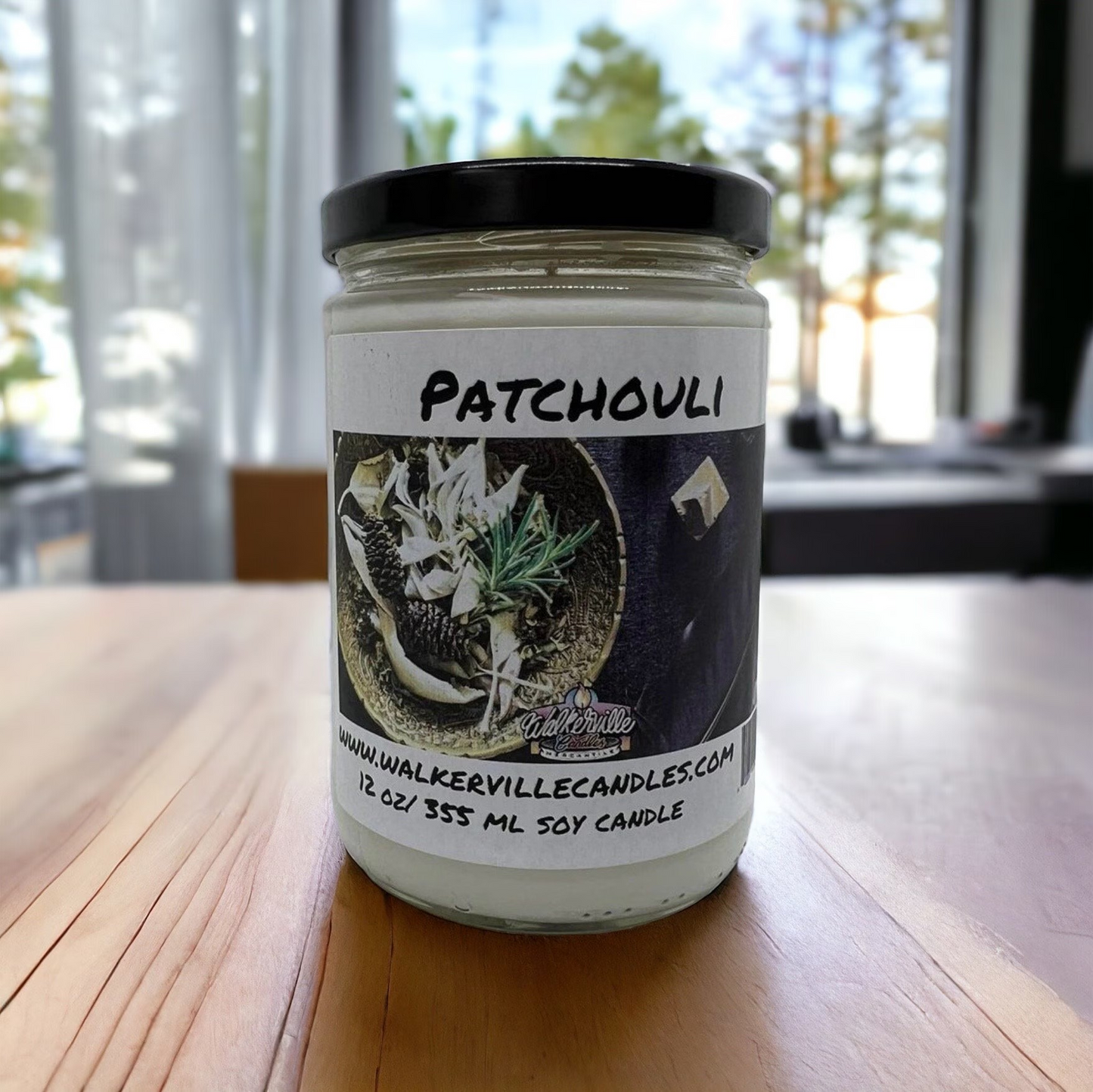 Patchouli 100% Coconut Soy Eco-friendly 12 oz Candle Wook Wick
