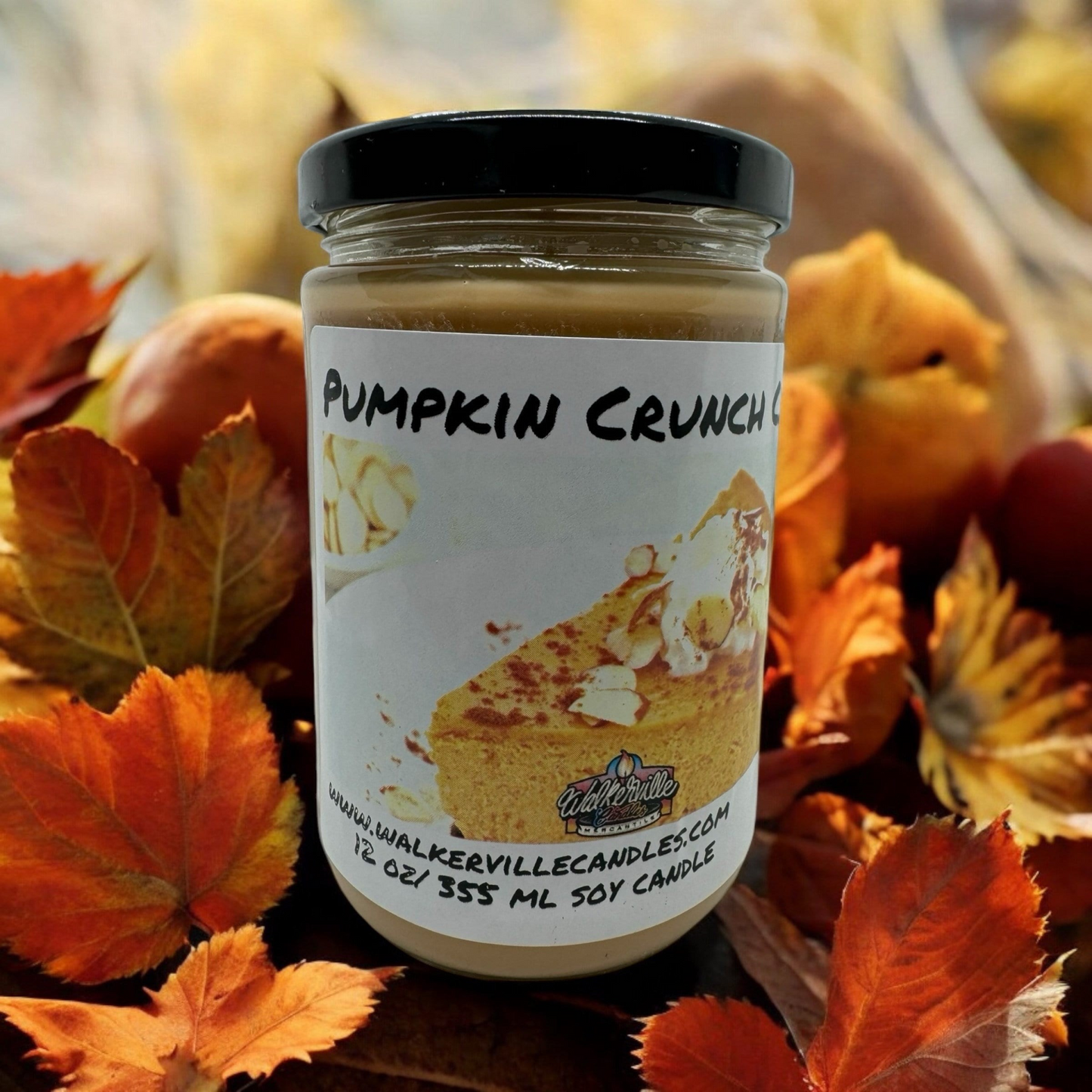 Pumpkin Crunch Cake 100% Coconut Soy Eco-friendly 12 oz Candle Wood Wick