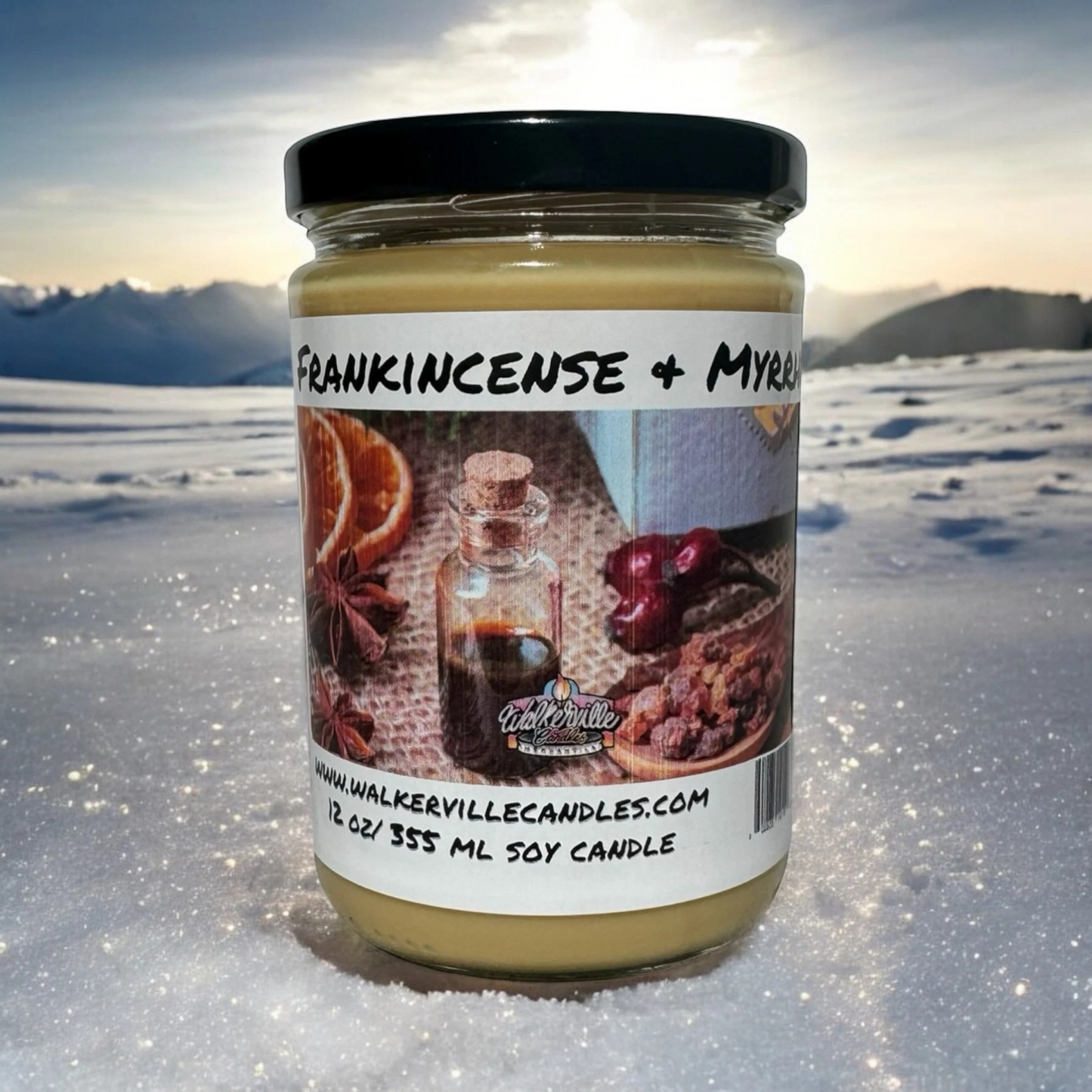 Frankincense & Myrrh 100% Coconut Soy Eco-friendly 12 oz Candle