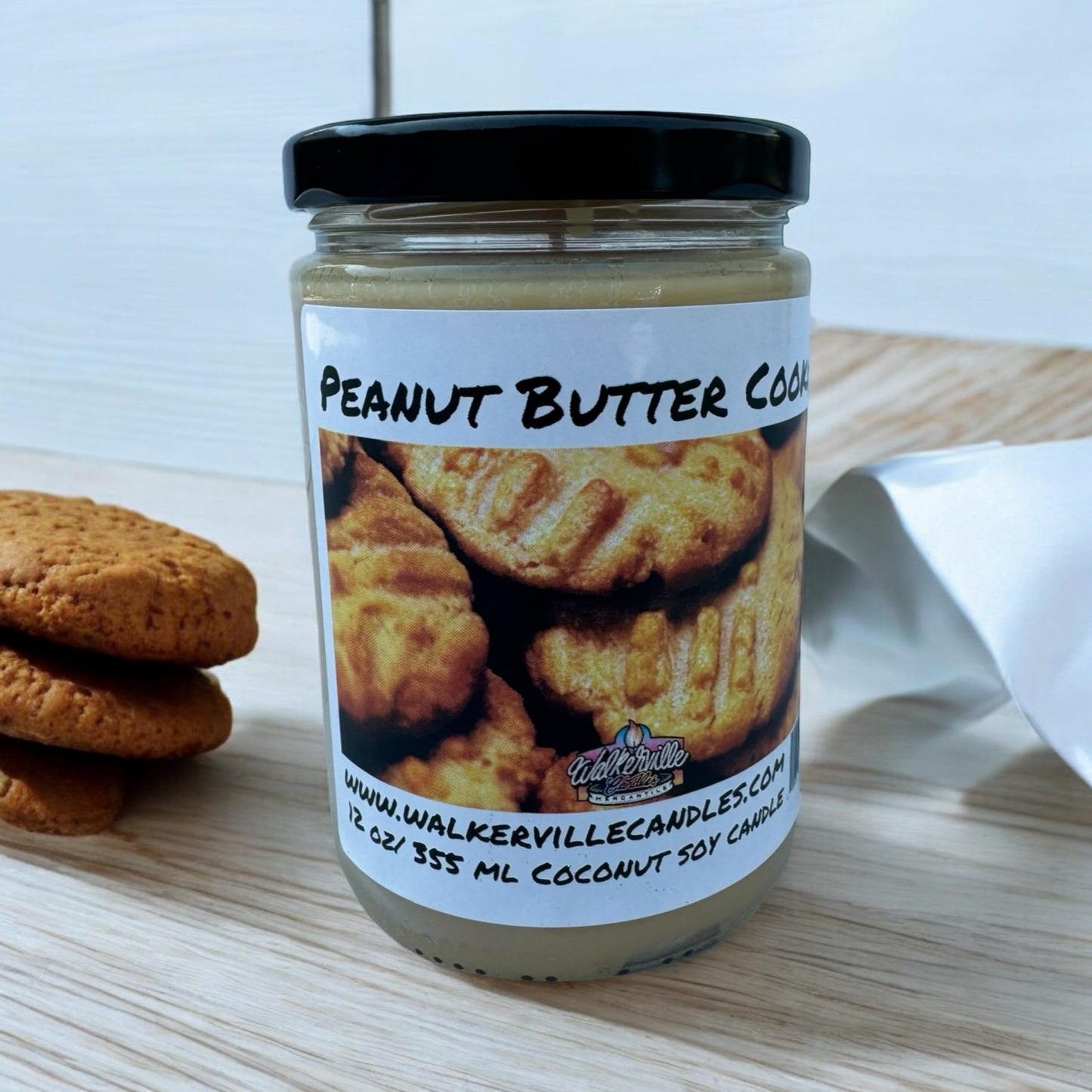Peanut Butter Cookie 100% Coconut Soy Eco-friendly 12 oz Candle