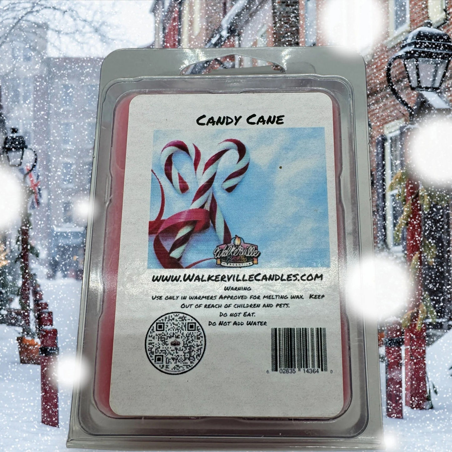 Candy Cane Scented Handmade, Eco-friendly Wax Melt