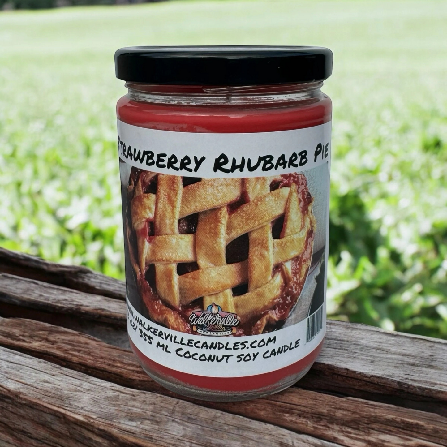 Strawberry Rhubarb Pie 100% Coconut Soy Eco-friendly 12 oz Candle