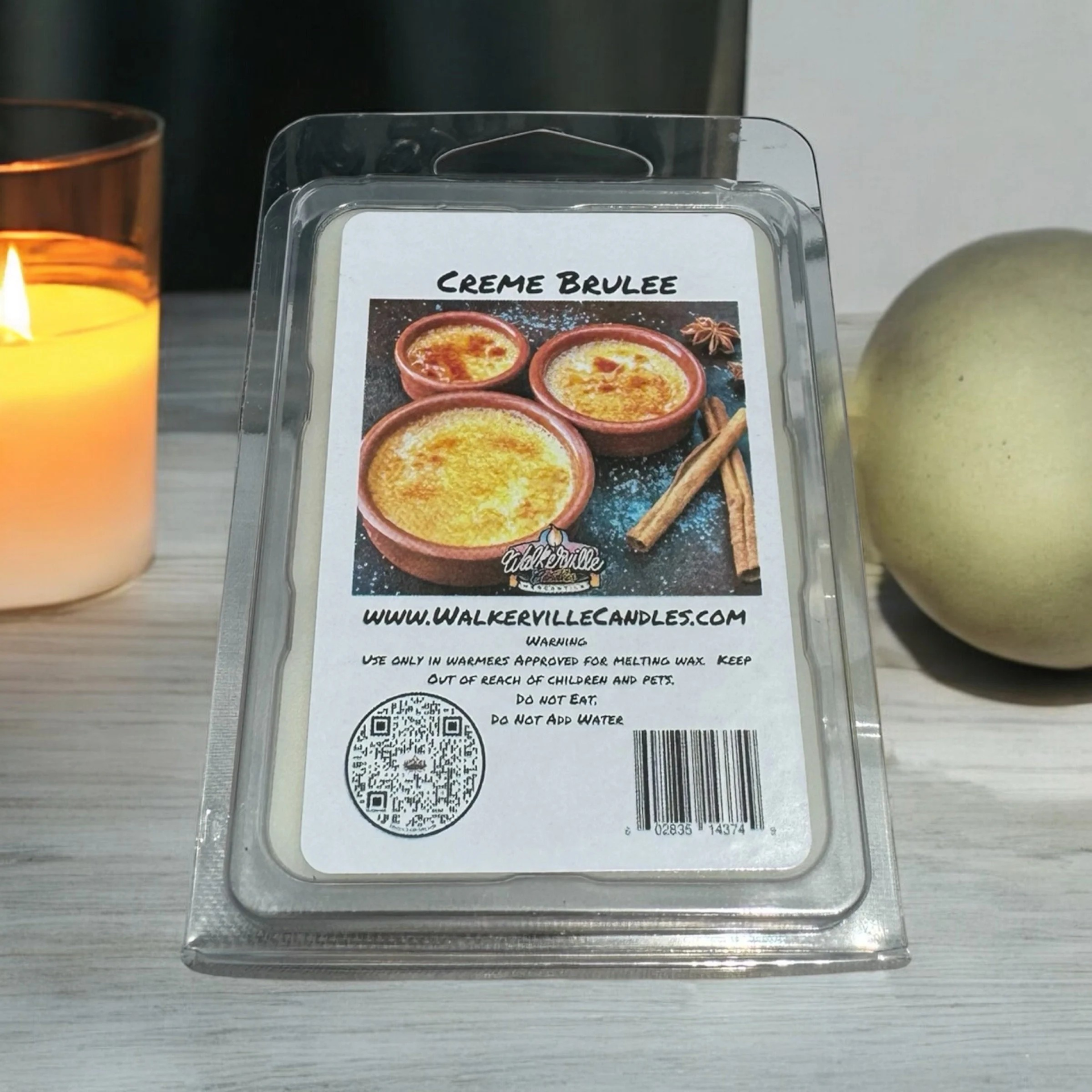 Crème Brulée Vegan Soy wax, Hand-poured, Eco-friendly Bakery Food Drink Wax Melt