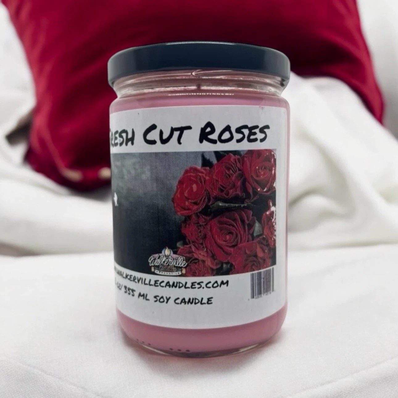 Fresh Cut Roses 100% Coconut Soy Eco-friendly 12 oz Candle Wood Wick