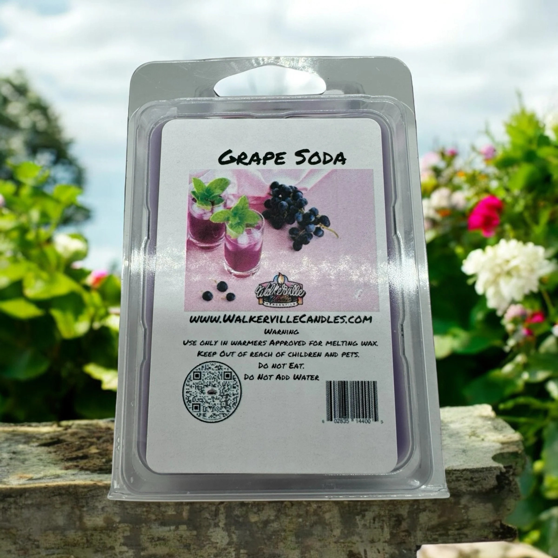 Grape Soda Vegan Soy wax, Hand-poured, Eco-friendly Bakery Food Drink Wax Melt