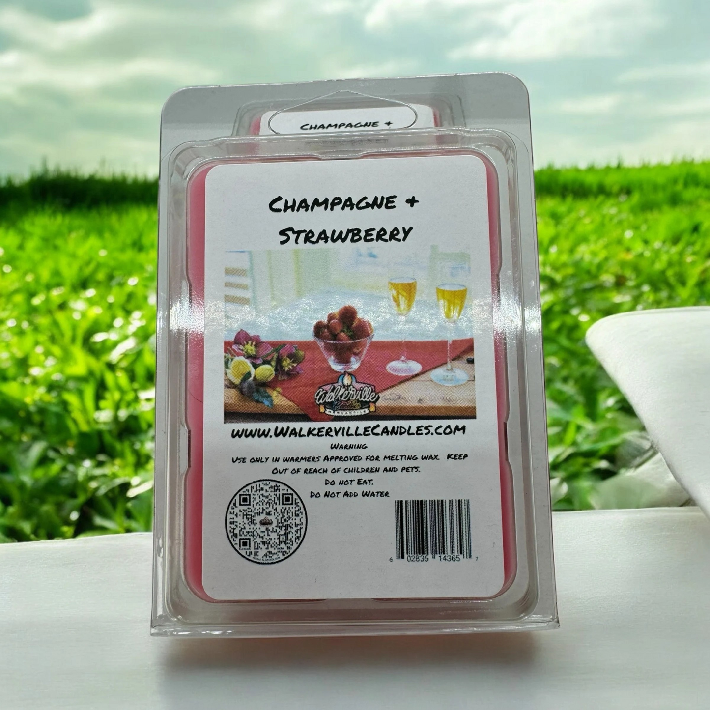 Champagne & Strawberries Scented Handmade, Eco-friendly Wax Melt