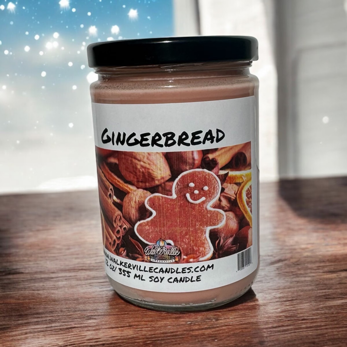 Gingerbread 100% Coconut Soy Eco-friendly 12 oz Candle Wood Wick