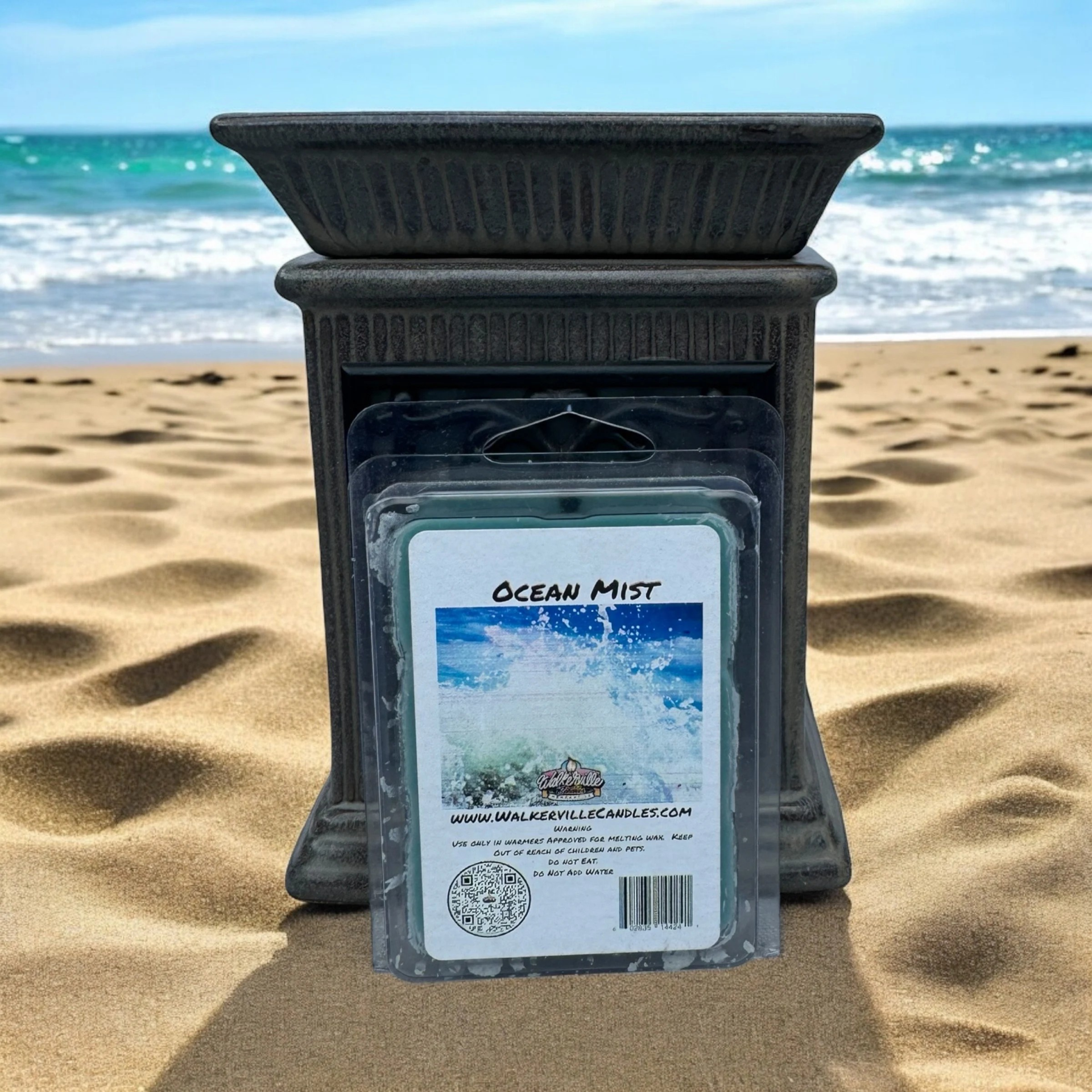Ocean Mist Vegan Soy wax, Hand-poured, Eco-friendly Clean Woodsy Wax Melt