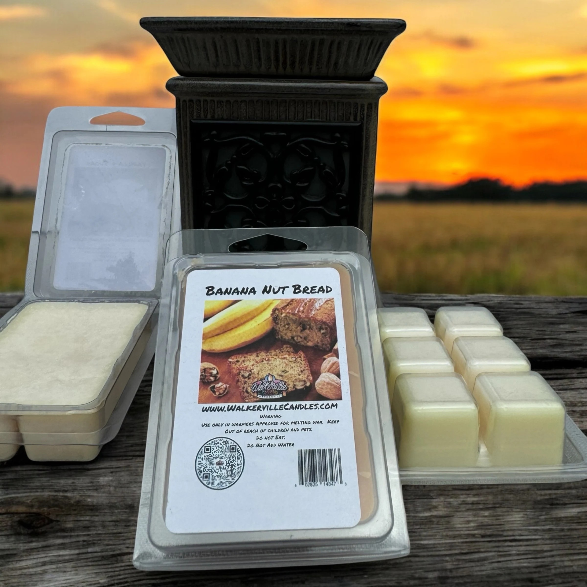 Banana Nut Bread Vegan Soy wax, Hand-poured, Eco-friendly Bakery Food Drink Wax Melt