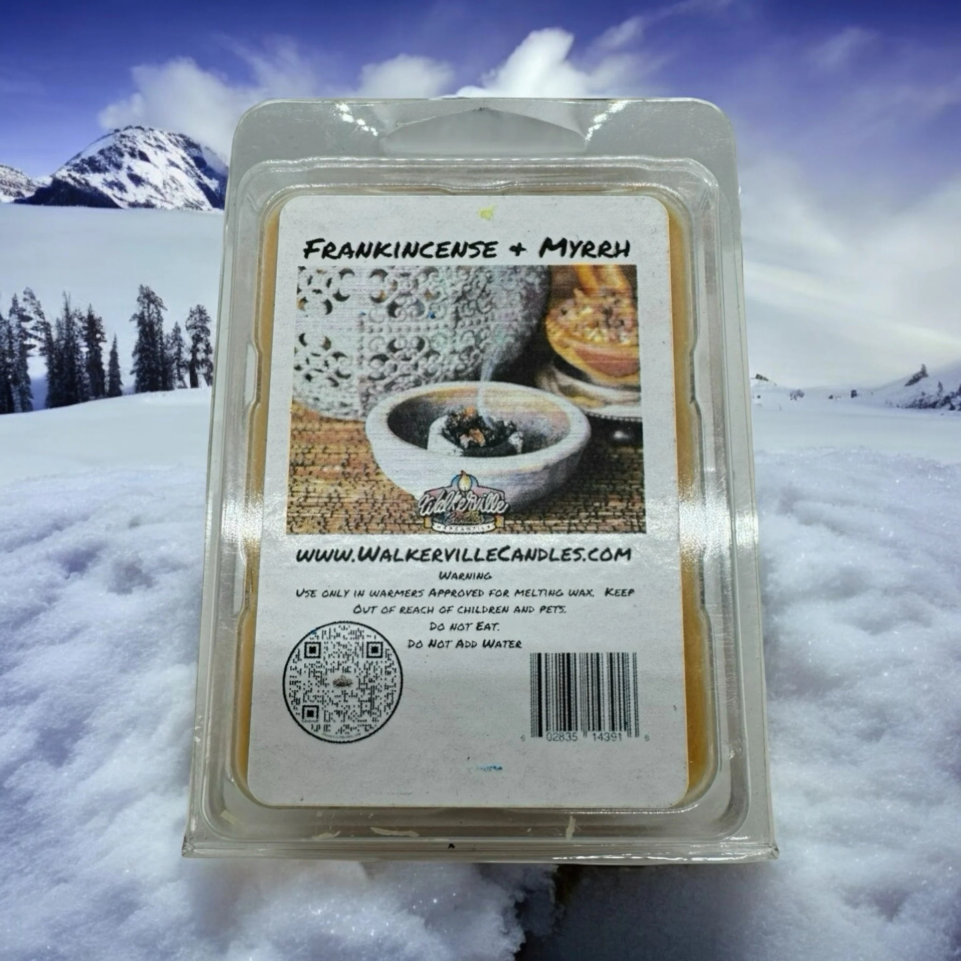 Frankincense & Myrrh Vegan Soy wax, Hand-poured, Eco-friendly Christmas Clean Woodsy Wax Melt